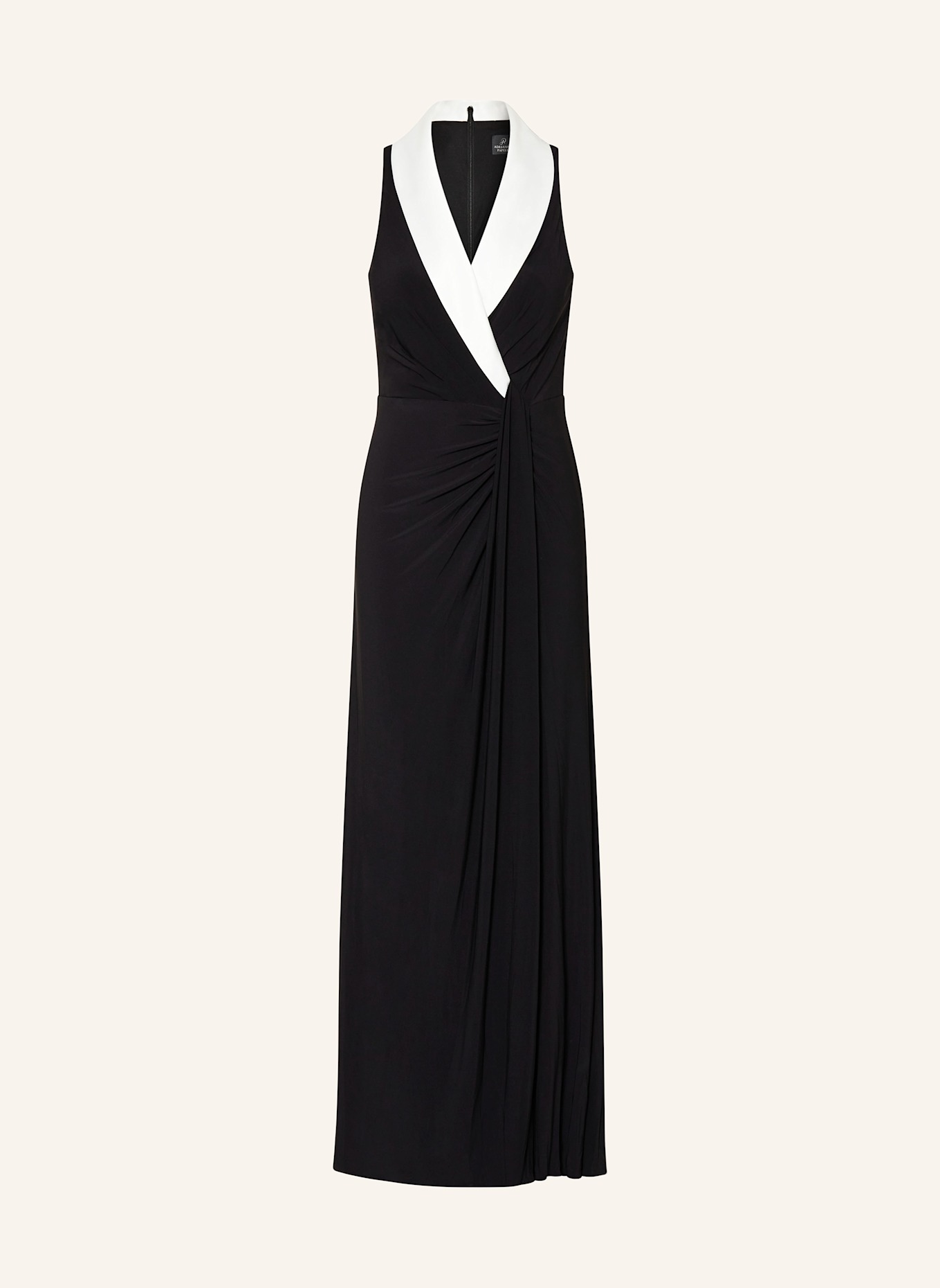 ADRIANNA PAPELL Jerseykleid in Wickeloptik: SCHWARZ / WEISS