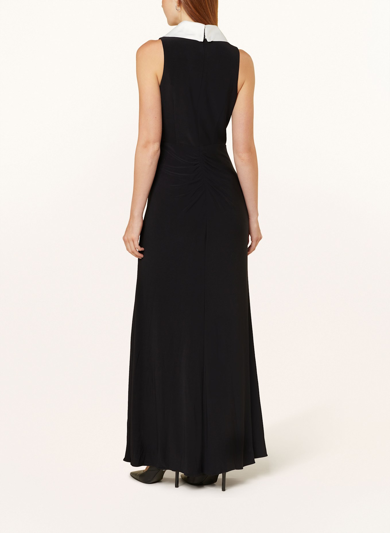 ADRIANNA PAPELL Jerseykleid in Wickeloptik: SCHWARZ / WEISS