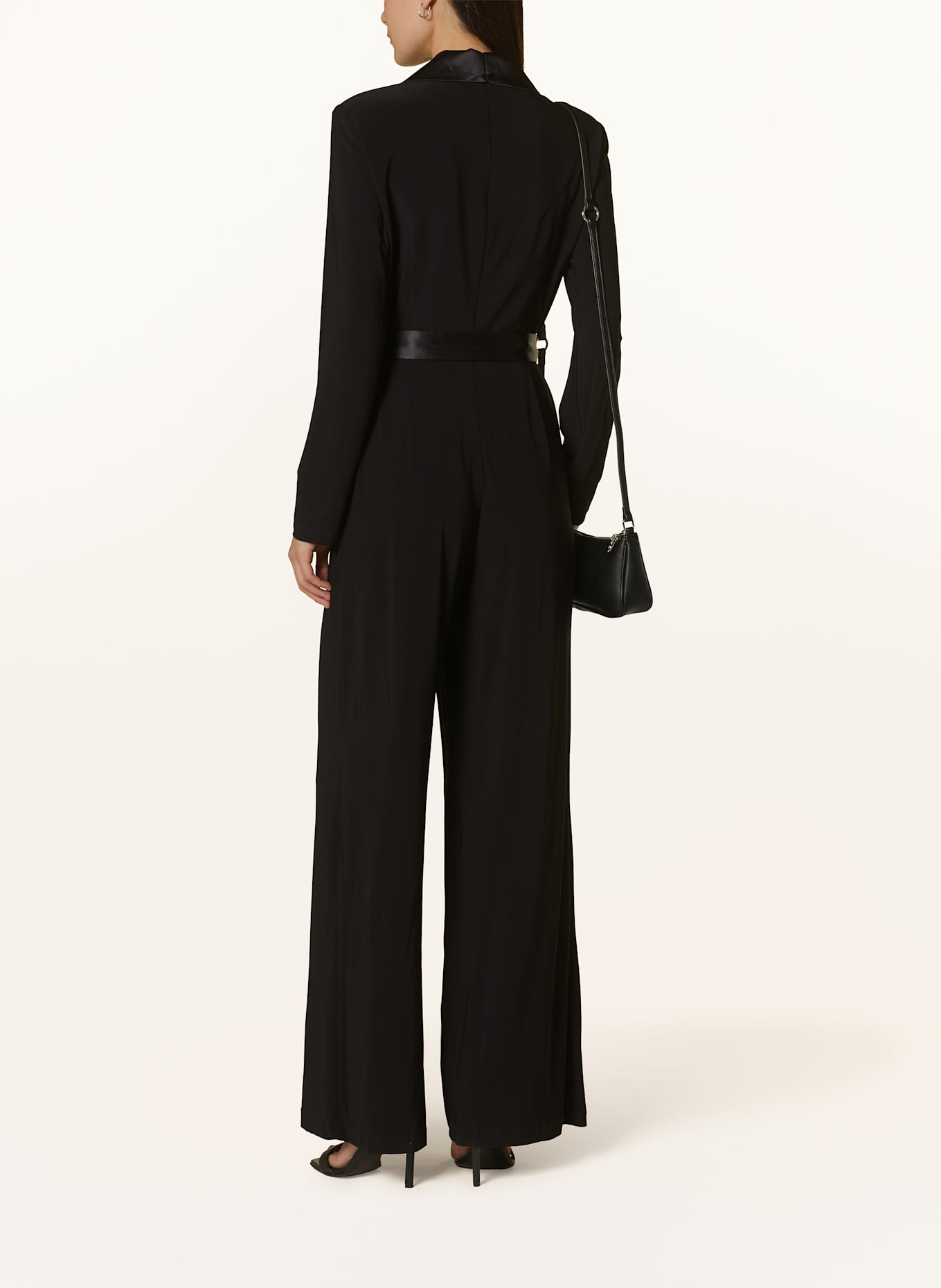 ADRIANNA PAPELL Jersey-Jumpsuit: SCHWARZ