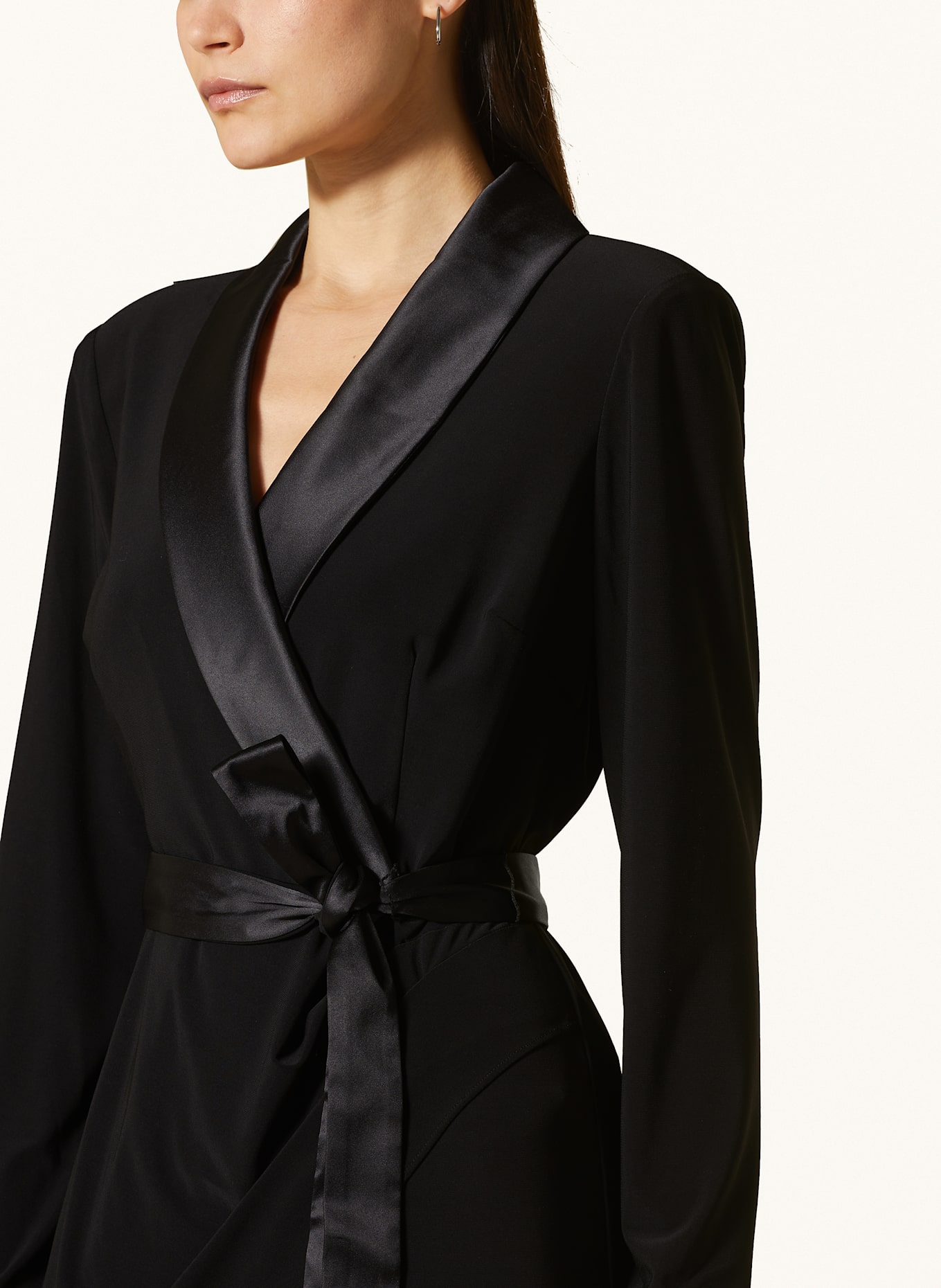 ADRIANNA PAPELL Jersey-Jumpsuit: SCHWARZ