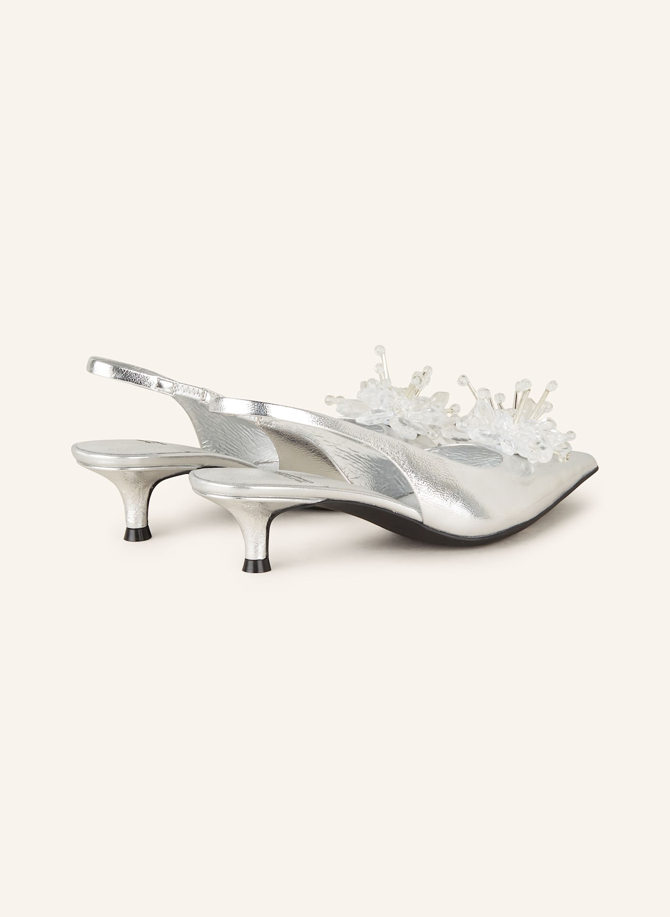jeffrey campbell Slingpumps PERSONA-JI mit Schmuckperlen: SILBER
