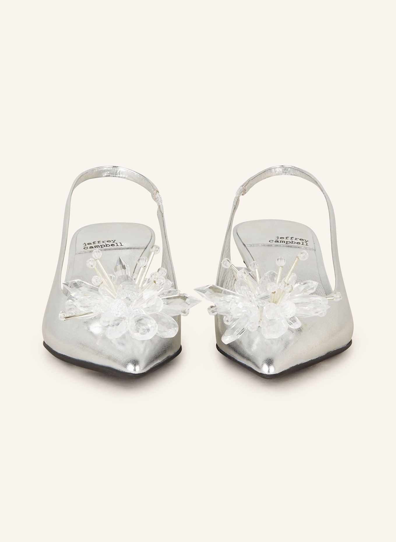 jeffrey campbell Slingpumps PERSONA-JI mit Schmuckperlen: SILBER