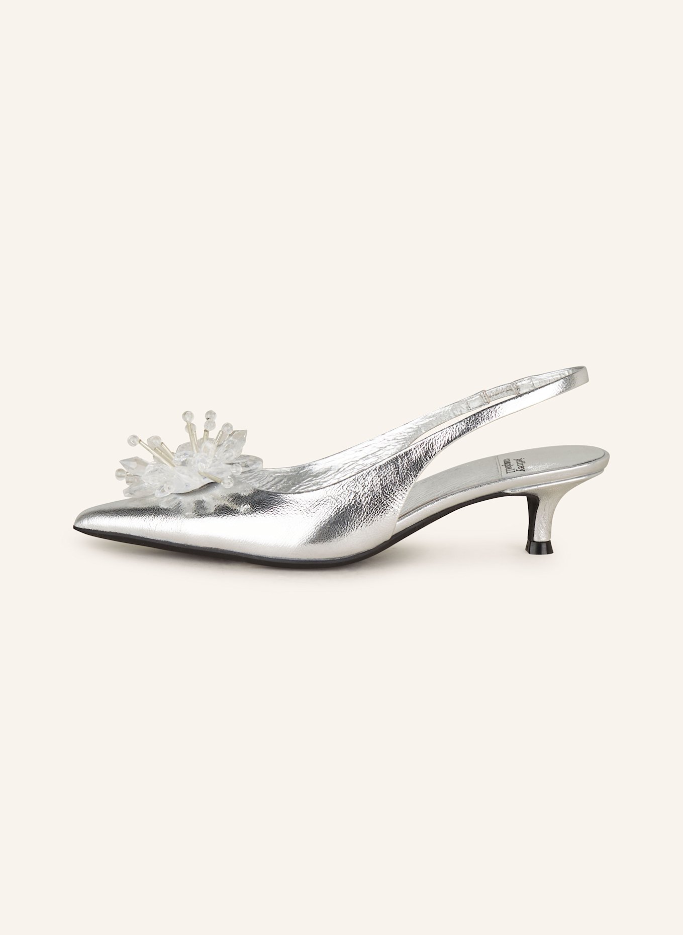 jeffrey campbell Slingpumps PERSONA-JI mit Schmuckperlen: SILBER