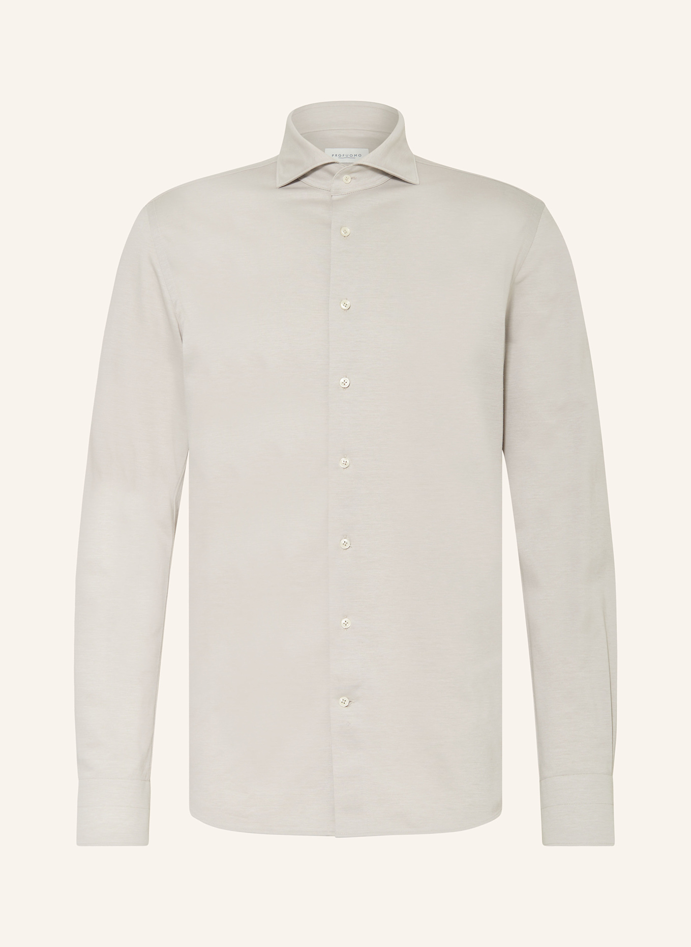 PROFUOMO Shirt JAPANESE KNITTED Slim Fit: BEIGE