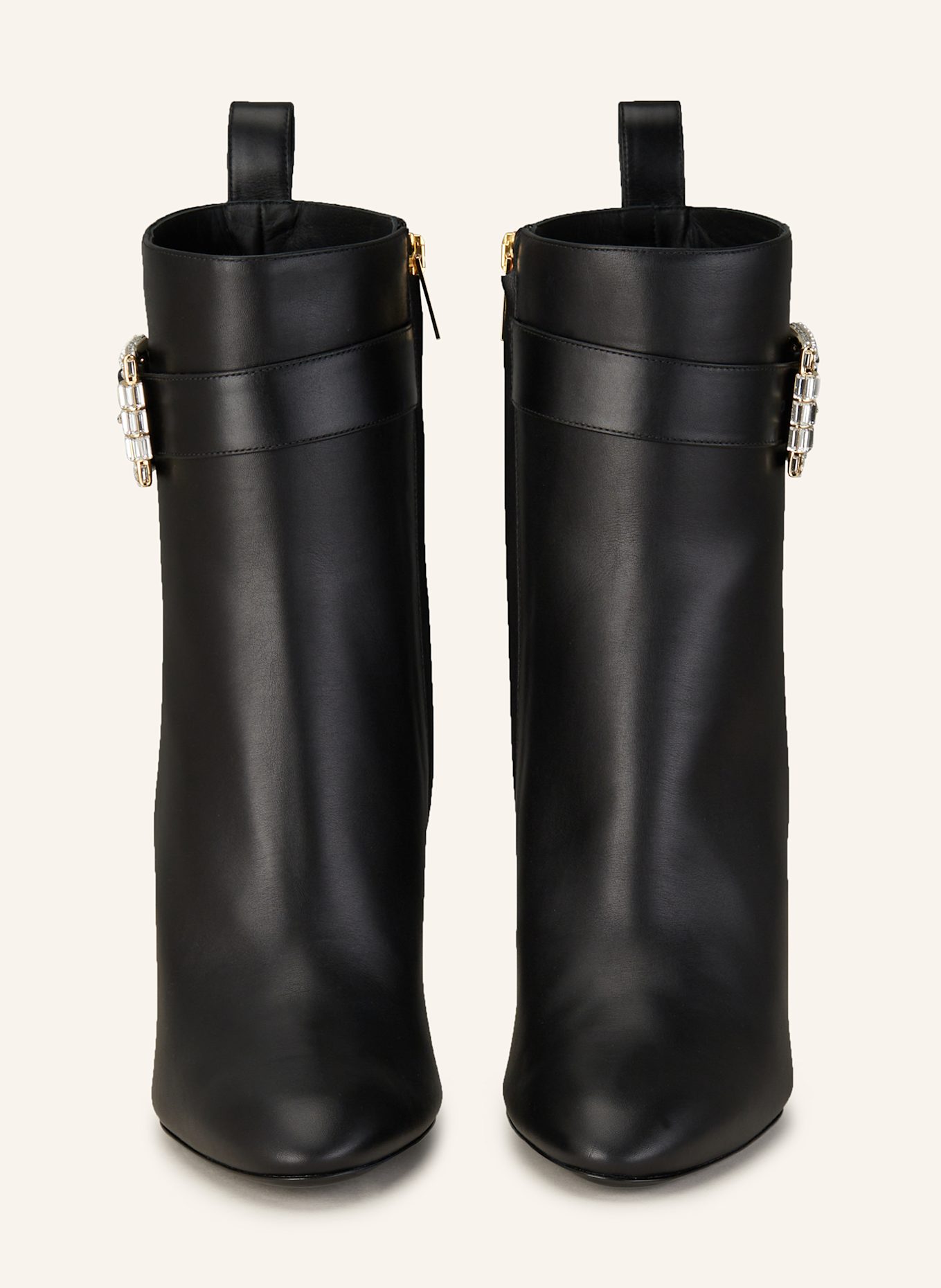 RENE CAOVILLA Bottines MARTHA avec pierres décoratives: NOIR