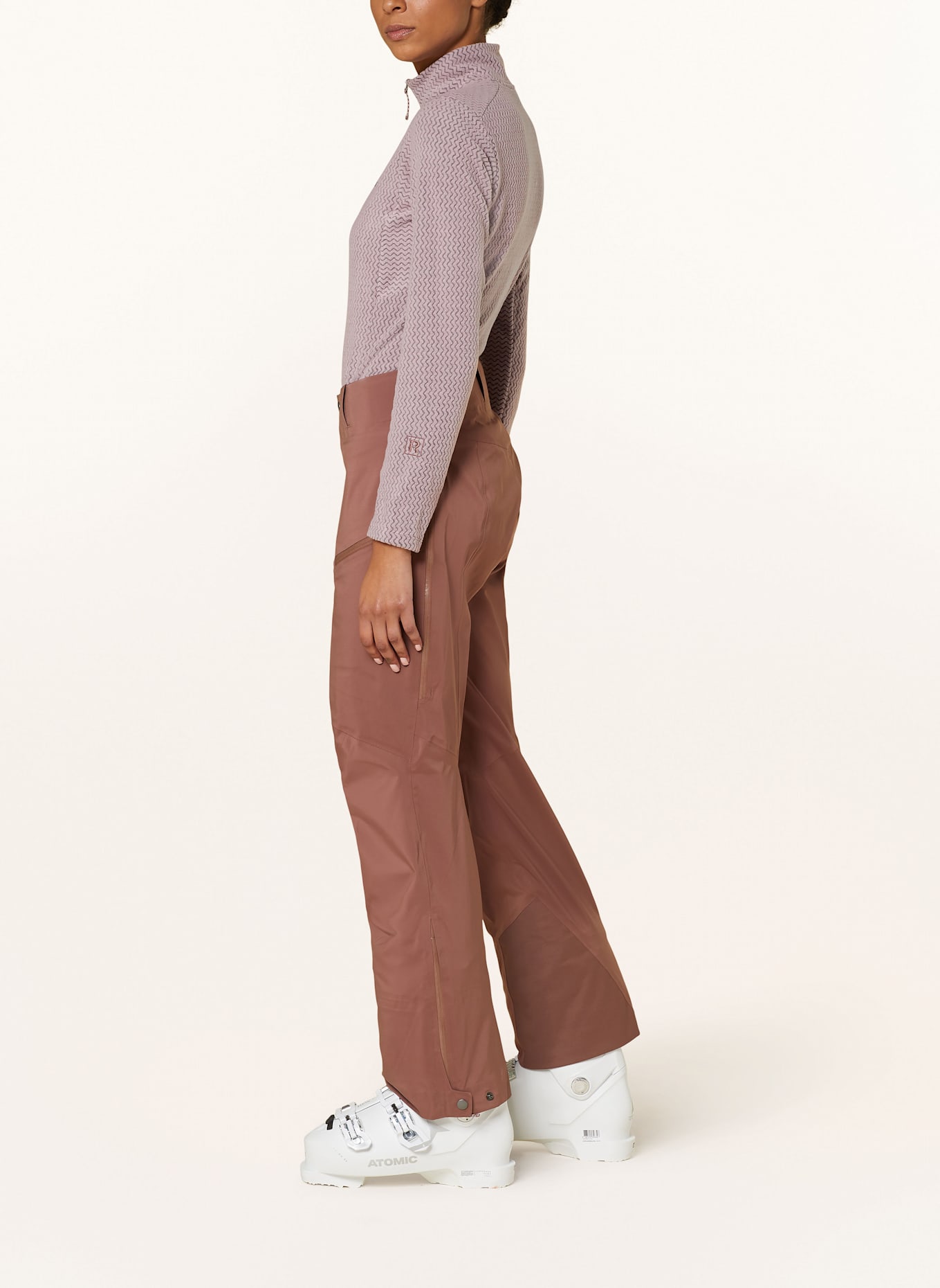 patagonia STORMSTRIDE hardshell ski pants: DUSKY PINK