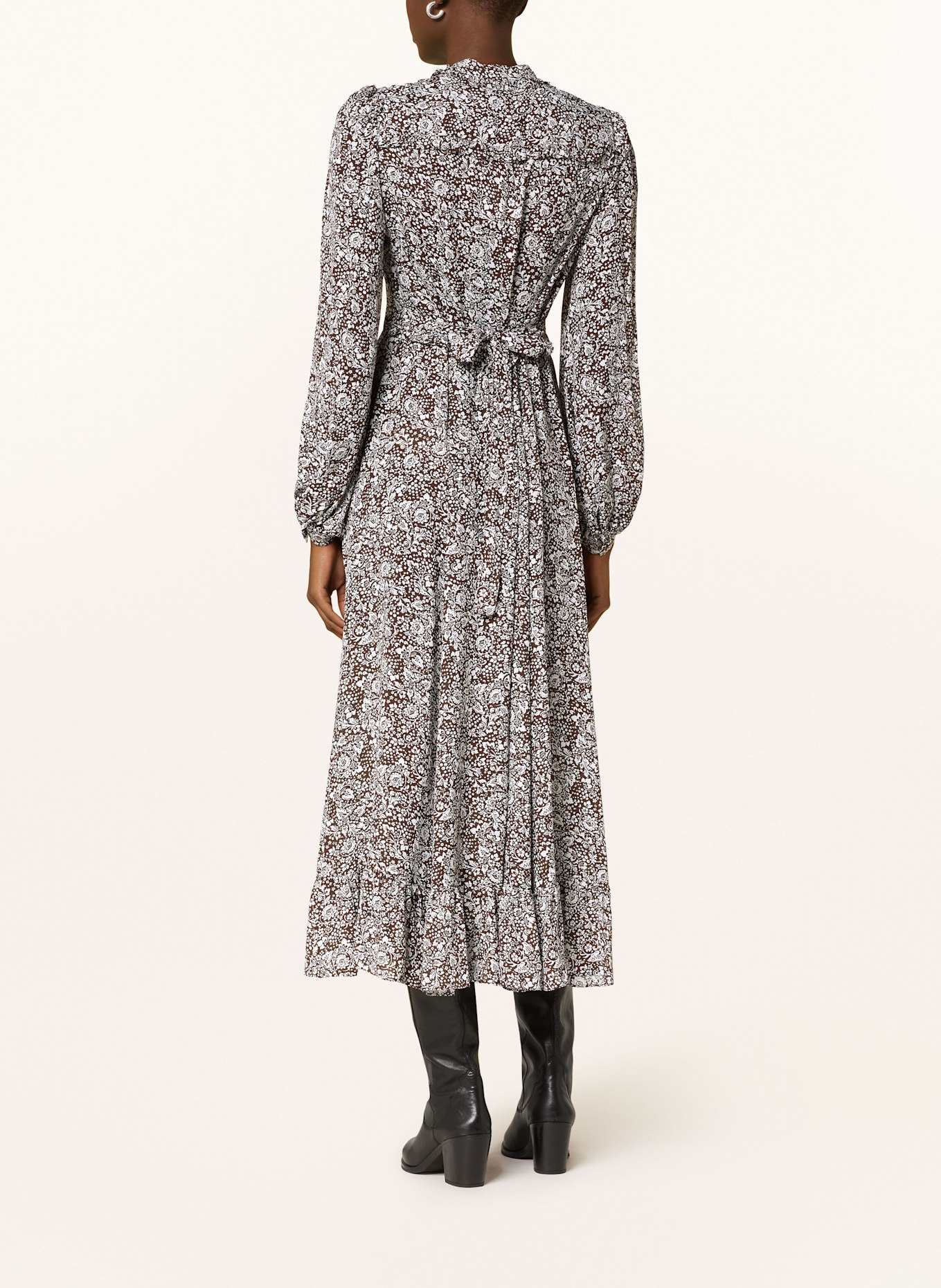 WEEKEND Max Mara FRETTY dress: WHITE / BROWN