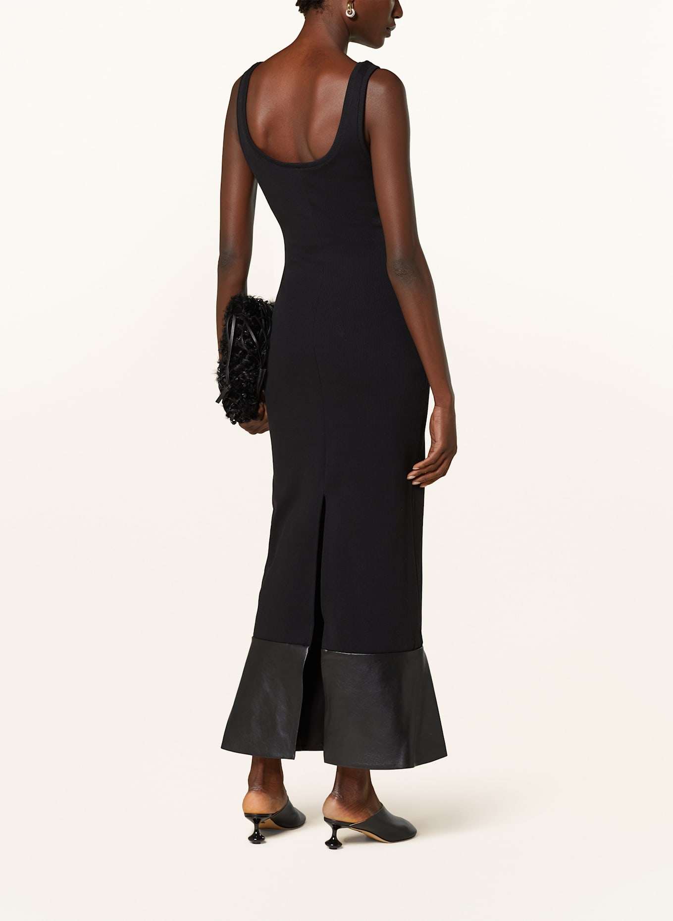 Nanushka Sukienka TALULLA z mieszanki materiałów: CZARNY