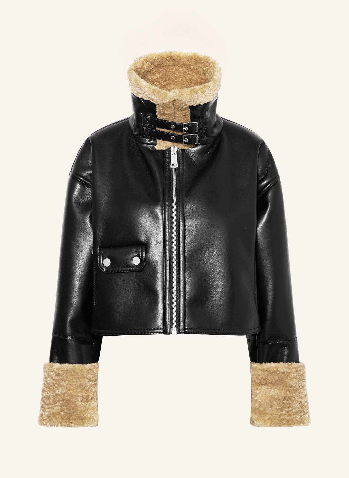 nano universe fur leather biker jacket Amazon.co.jp: Nano Universe