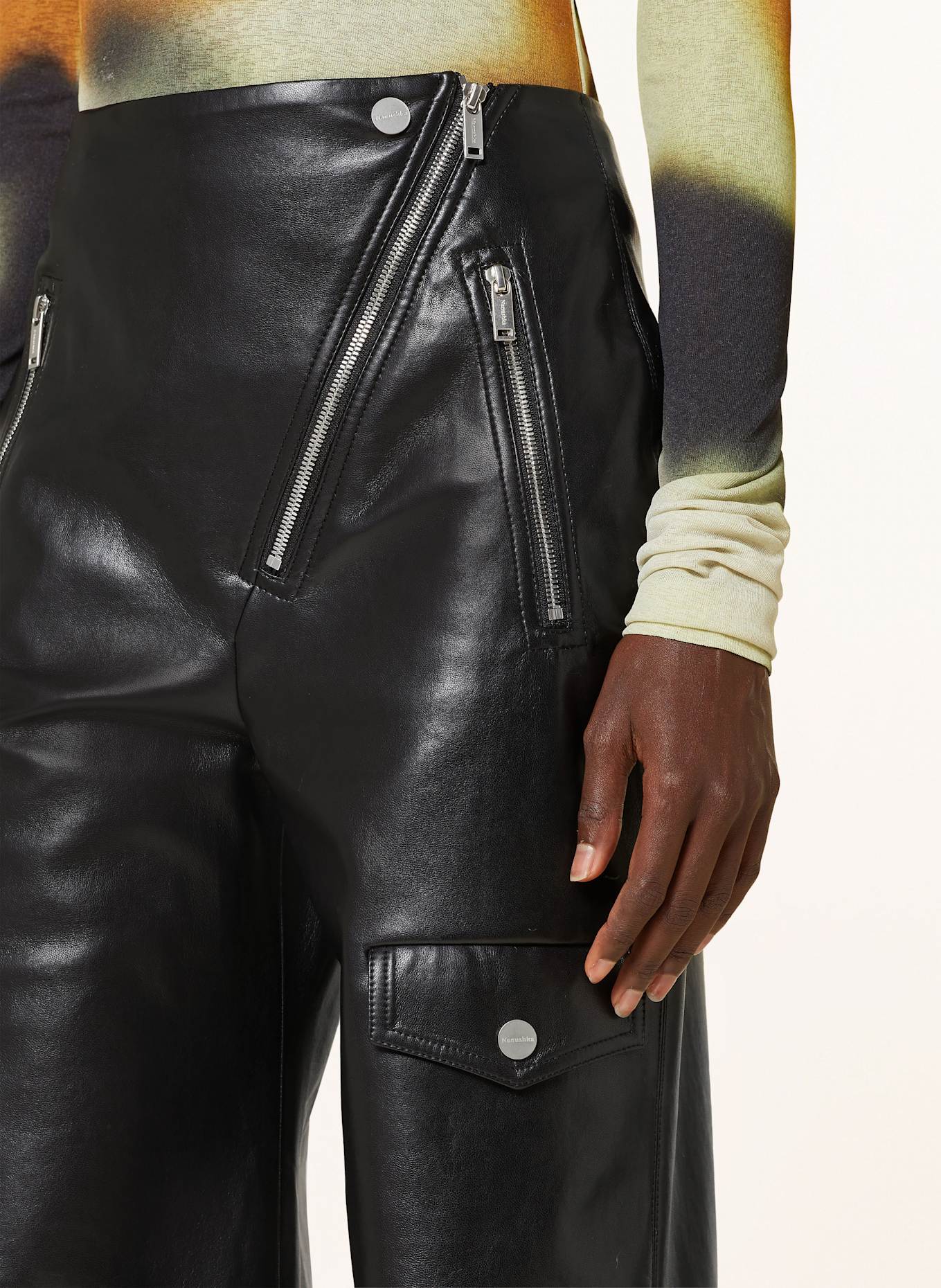 Nanushka leather pants hotsell