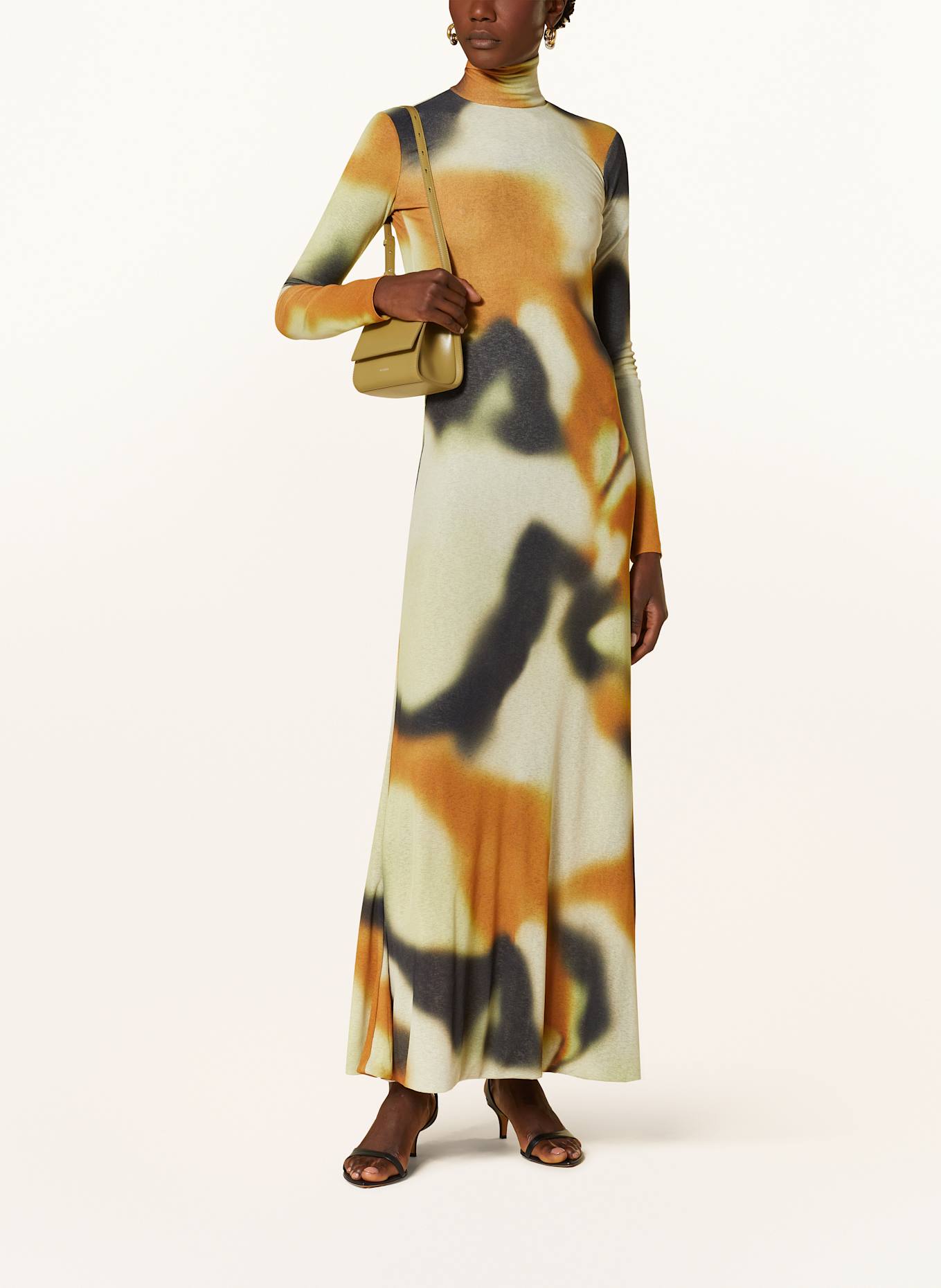 Nanushka NEMY dress: DARK YELLOW / DARK ORANGE / DARK GRAY