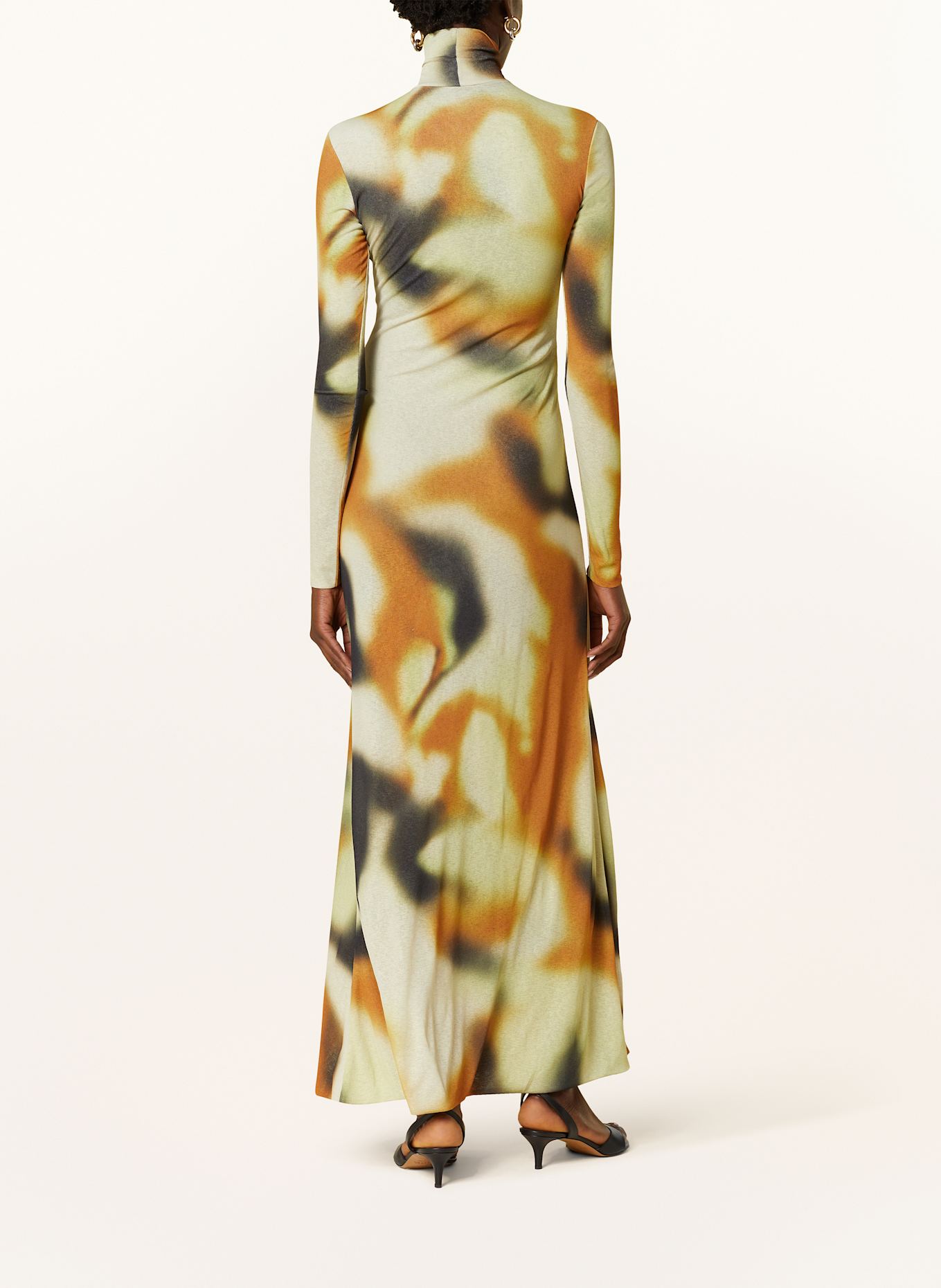 Nanushka NEMY dress: DARK YELLOW / DARK ORANGE / DARK GRAY