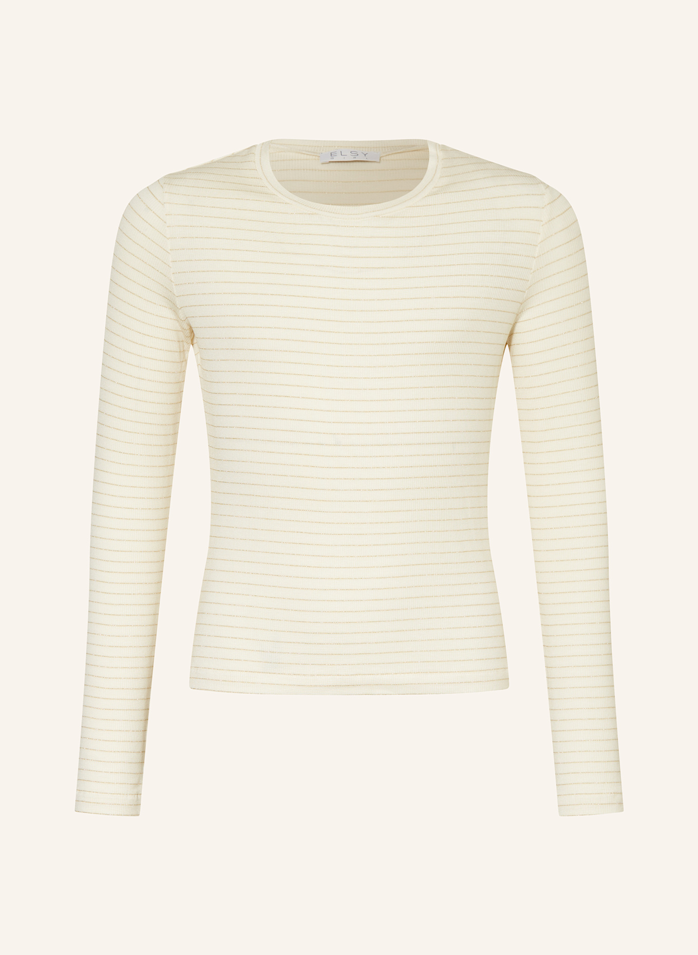 ELSY Longsleeve mit Glitzergarn: ECRU