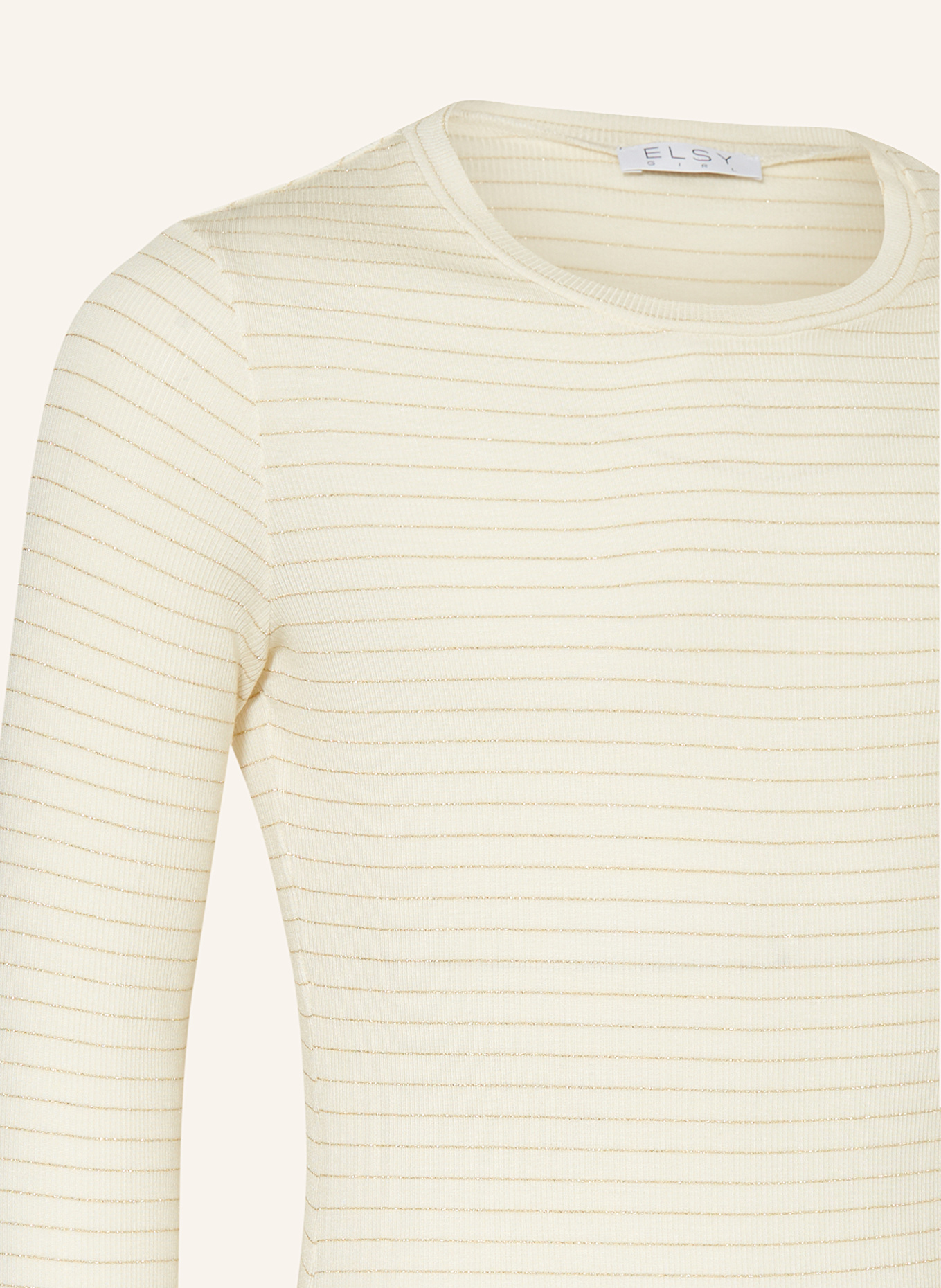 ELSY Longsleeve mit Glitzergarn: ECRU
