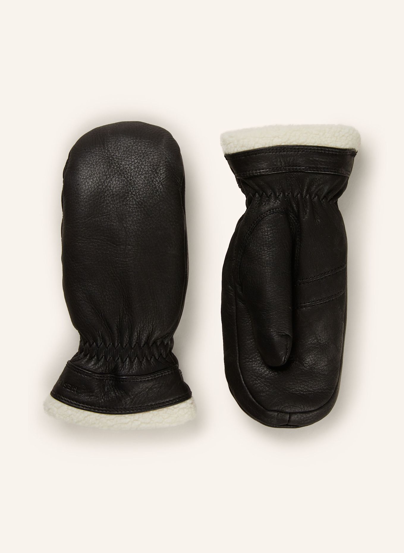 HESTRA Skórzane rękawiczki BODA MITT: CZARNY