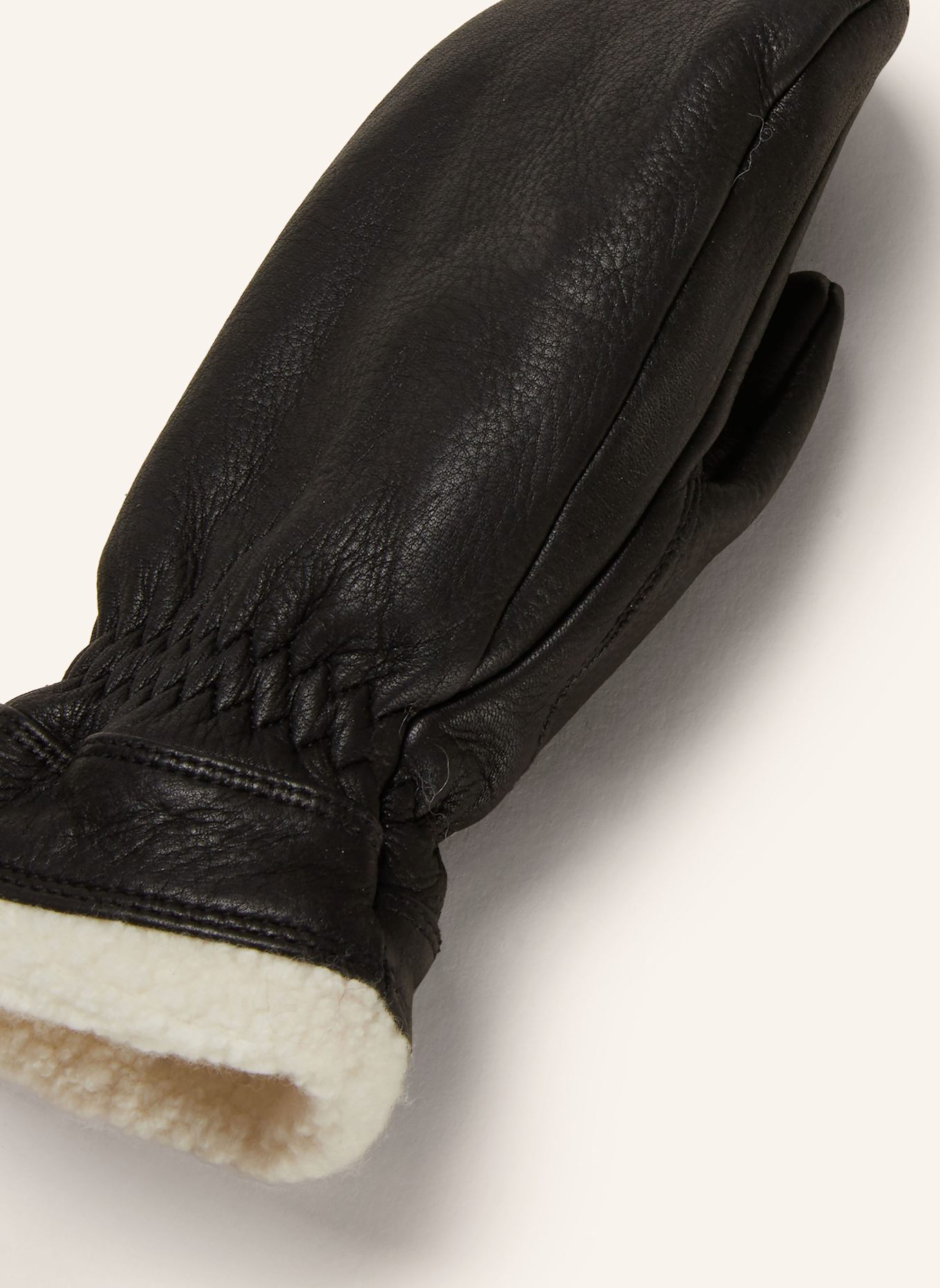 HESTRA Skórzane rękawiczki BODA MITT: CZARNY