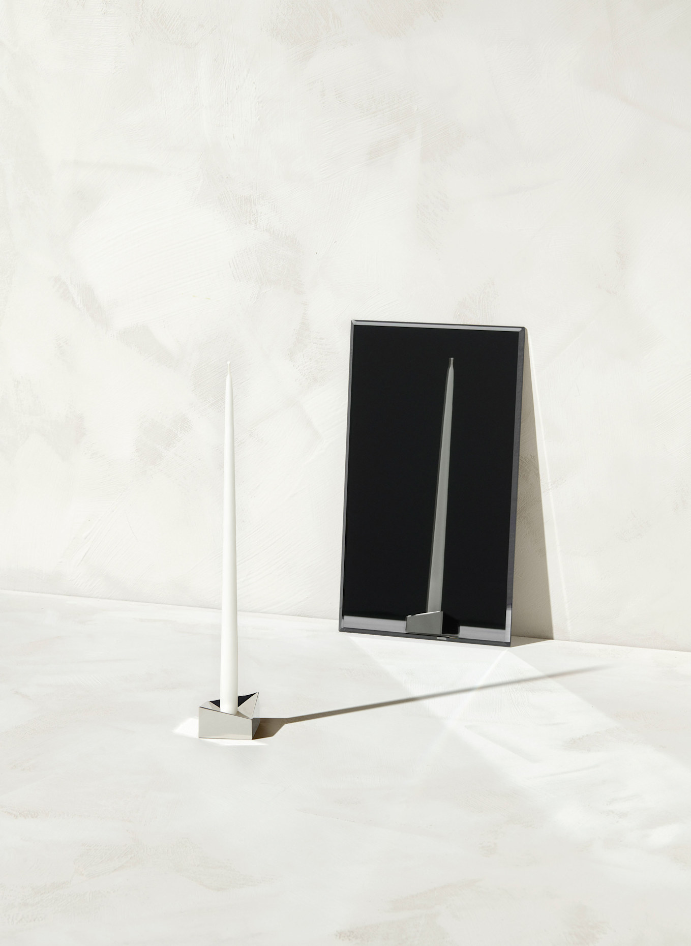 STOFF NAGEL Kerzenhalter REFLECT SMALL: SILBER