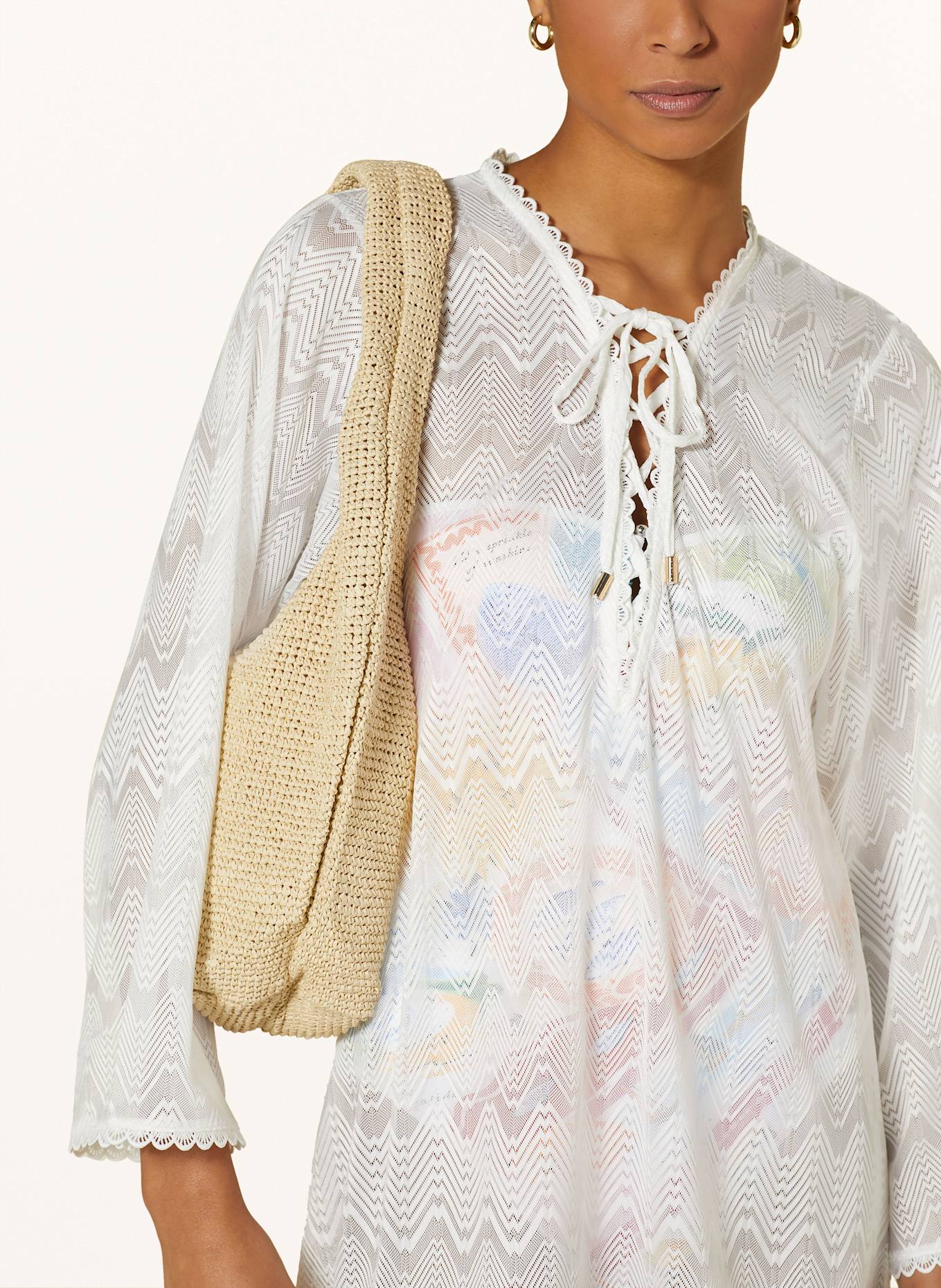 MELISSA ODABASH Kaftan KEIRA: BÍLÁ