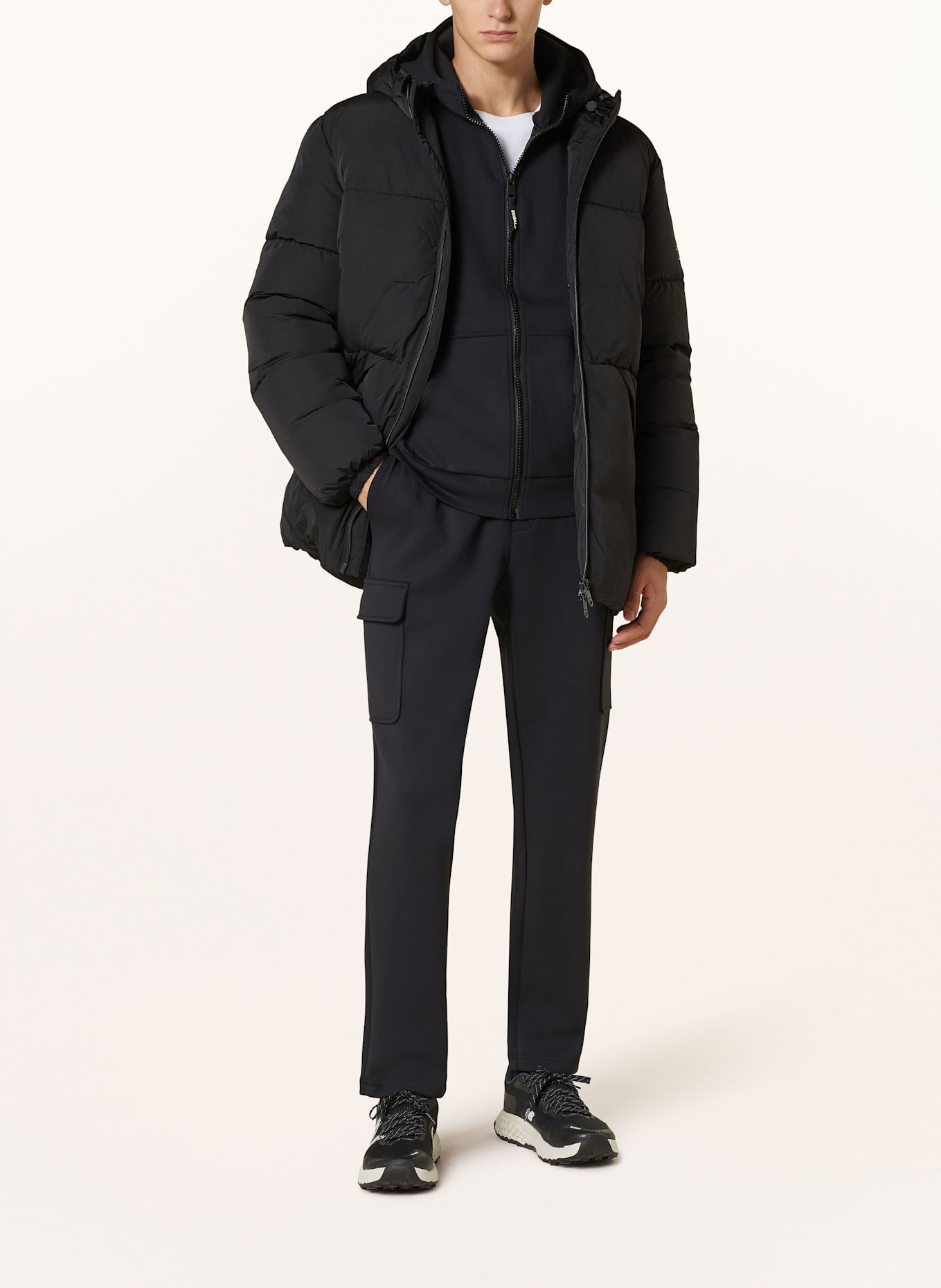ECOALF BANS quilted jacket: BLACK