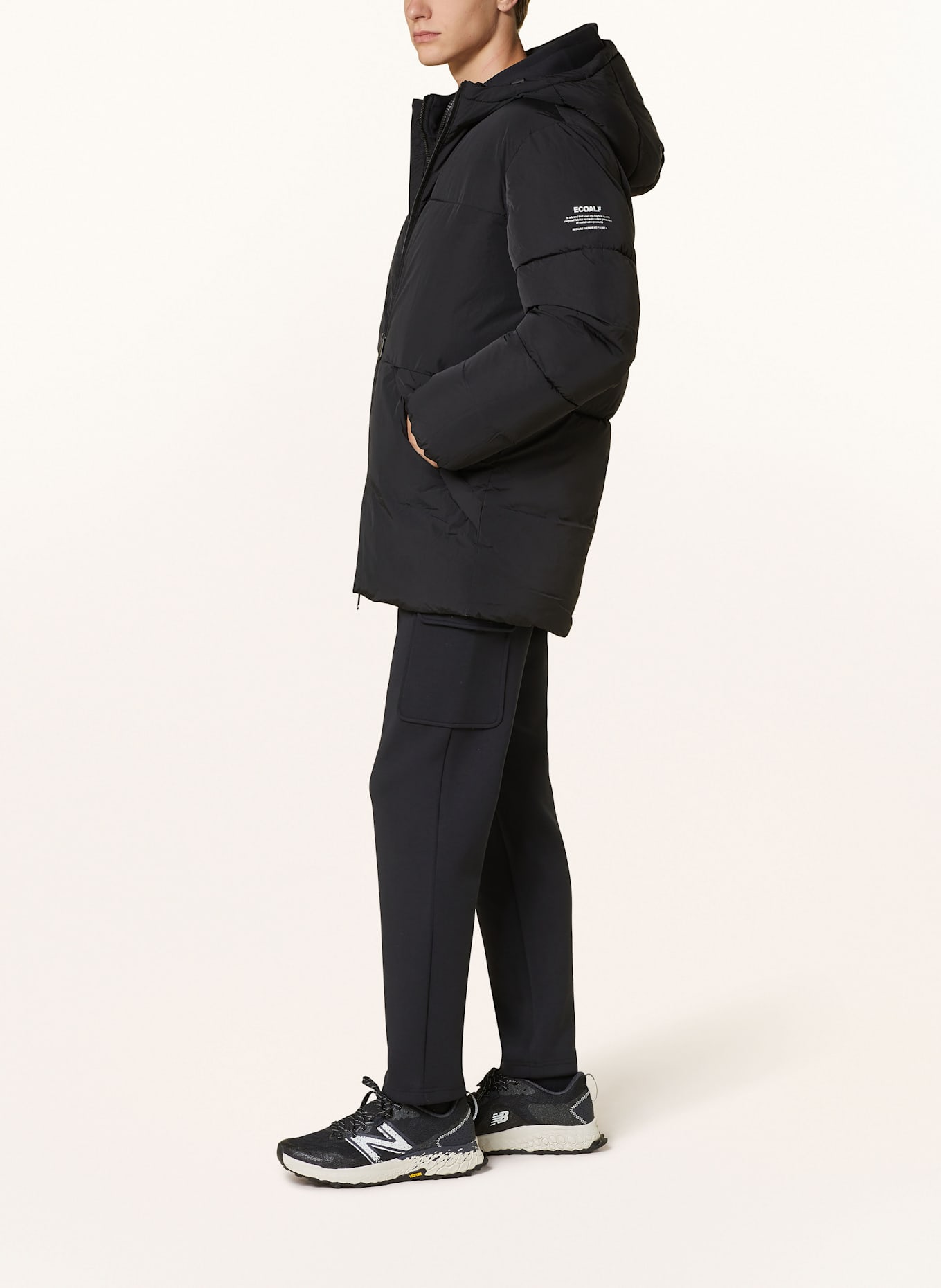 ECOALF BANS quilted jacket: BLACK