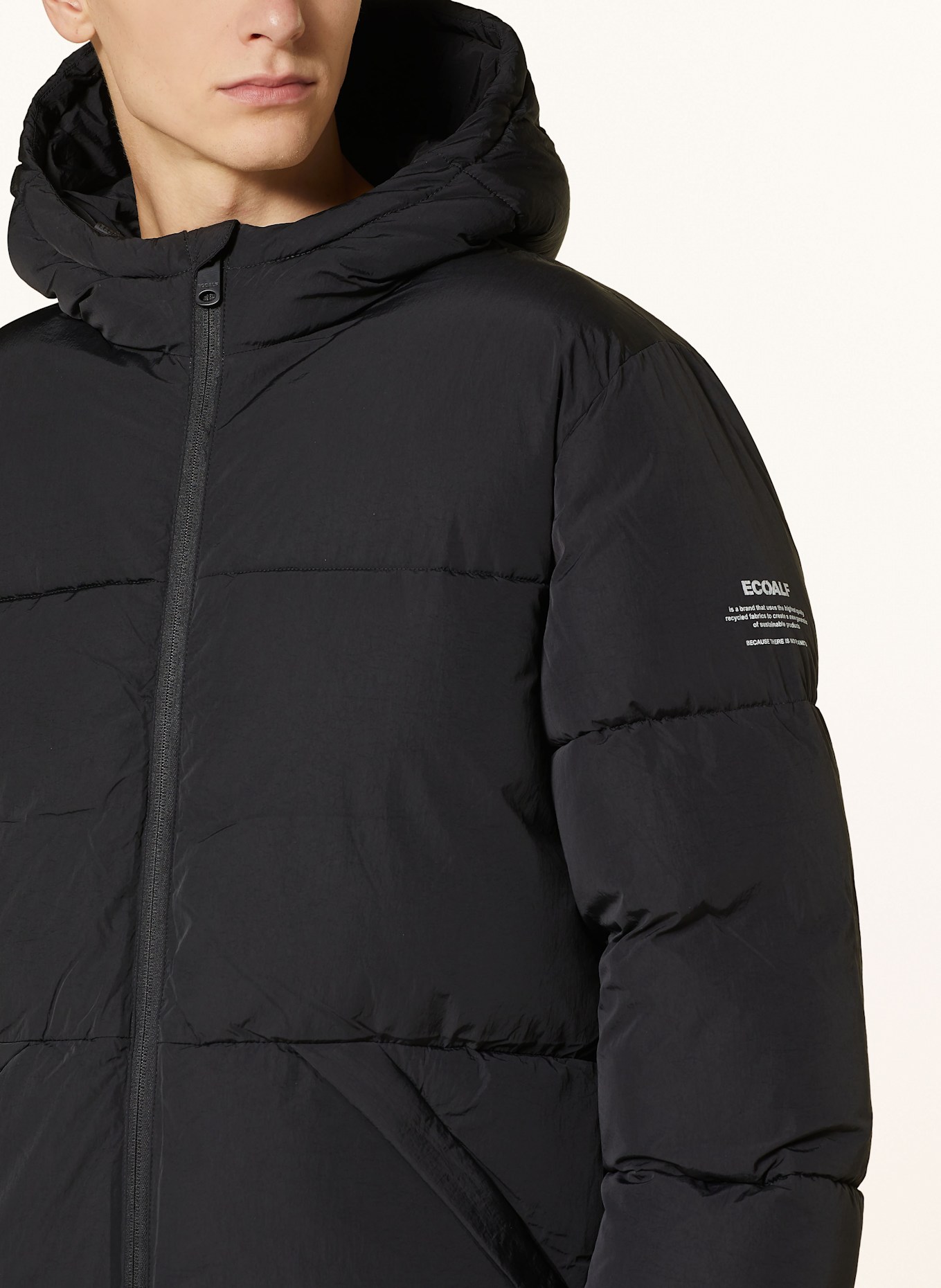 ECOALF BANS quilted jacket: BLACK