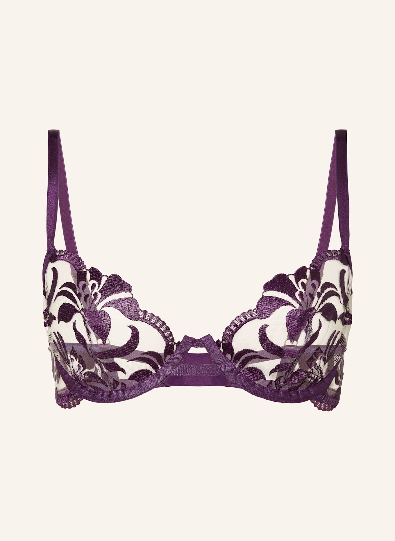 BLUEBELLA Podprsenka s kosticemi LEONORA: TMAVĚ FIALOVÁ