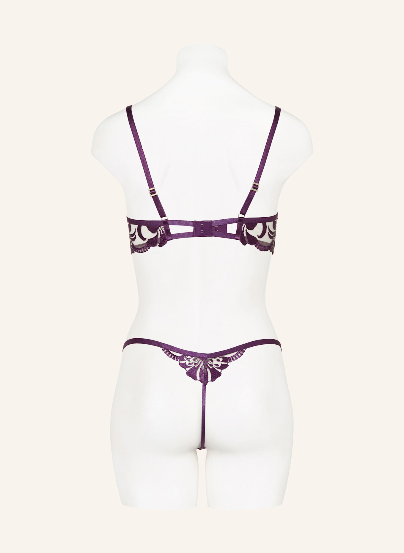 BLUEBELLA Podprsenka s kosticemi LEONORA: TMAVĚ FIALOVÁ