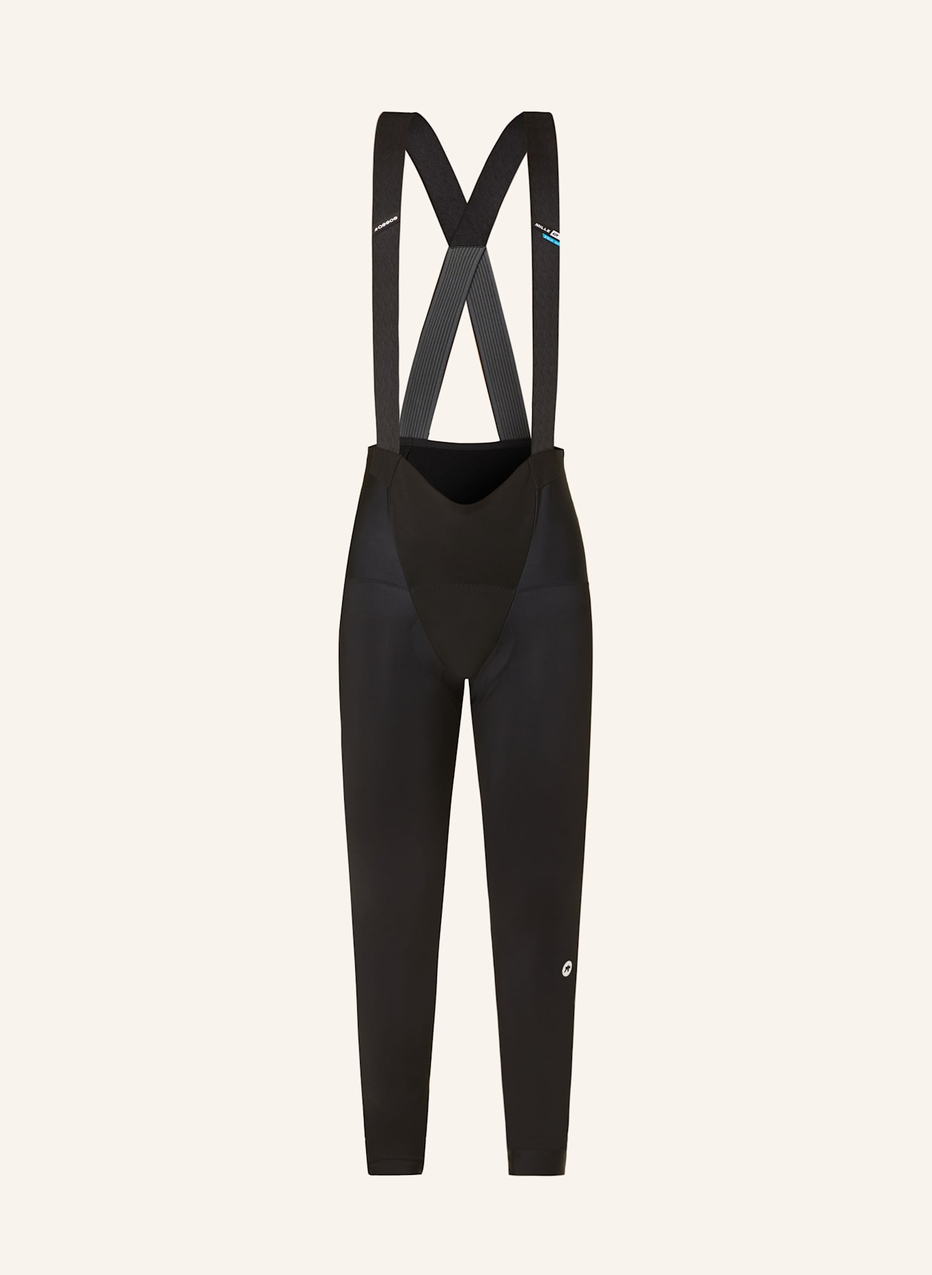 ASSOS EISENHERZ softshell cycling shorts with straps and padded insert in black