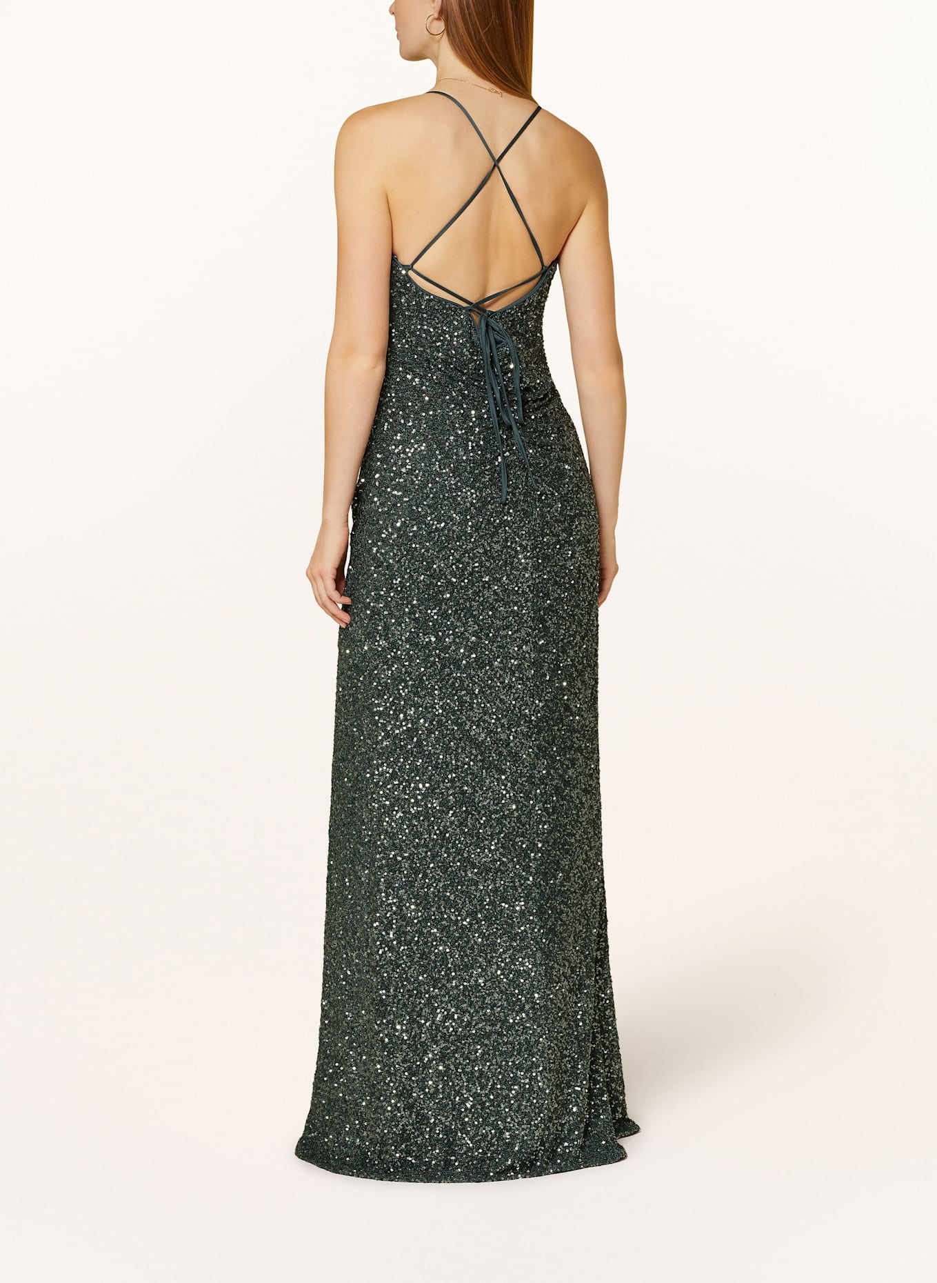 VM Vera Mont Večerní šaty s flitry: TMAVĚ ZELENÁ