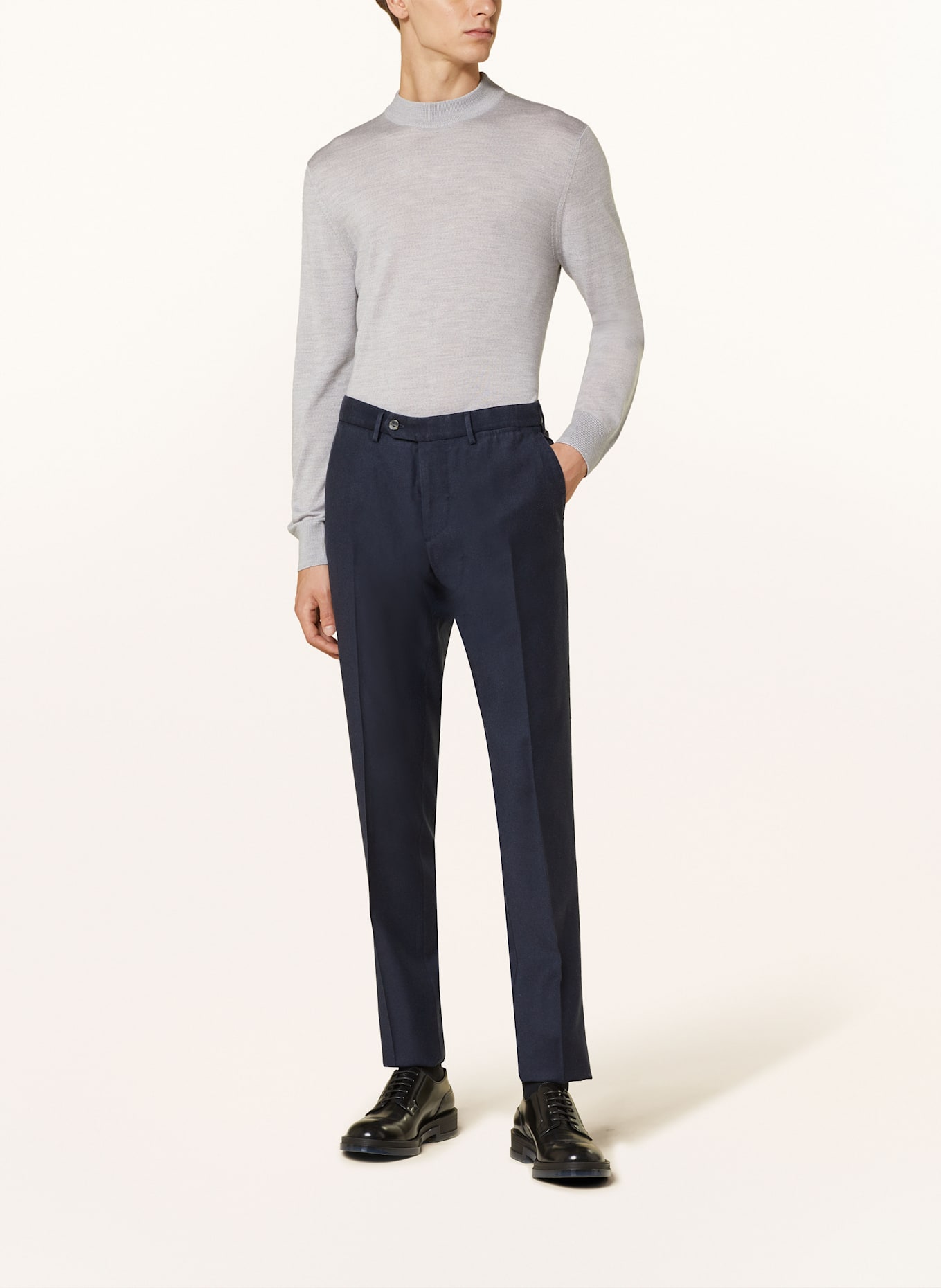 SANTANIELLO Flanell-Anzug Extra Slim Fit: 78B DUNKEL BLAU