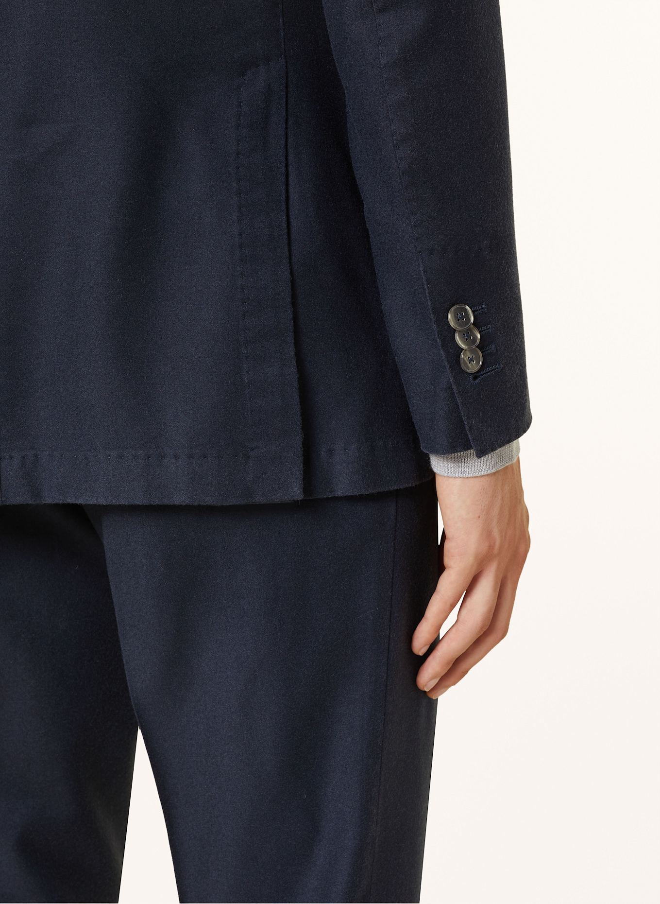 SANTANIELLO Flanell-Anzug Extra Slim Fit: 78B DUNKEL BLAU