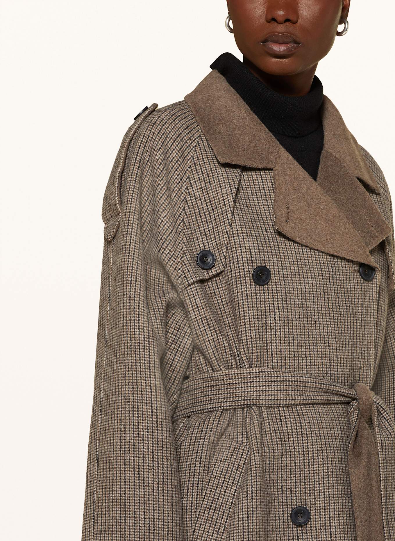 MEOTINE JOHN coat in brown light brown dark brown