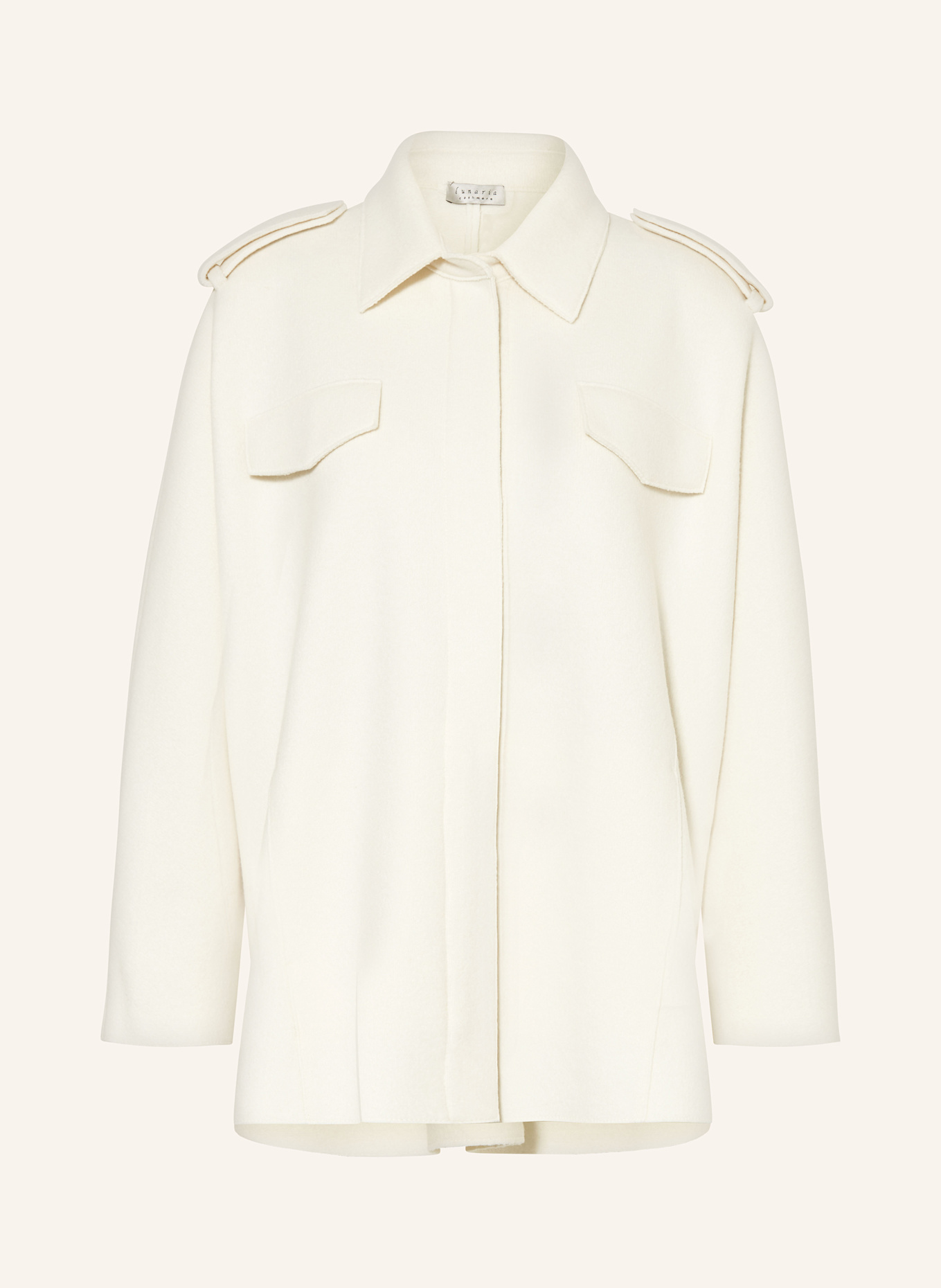 lunaria cashmere Wolljacke mit Cashmere: CREME