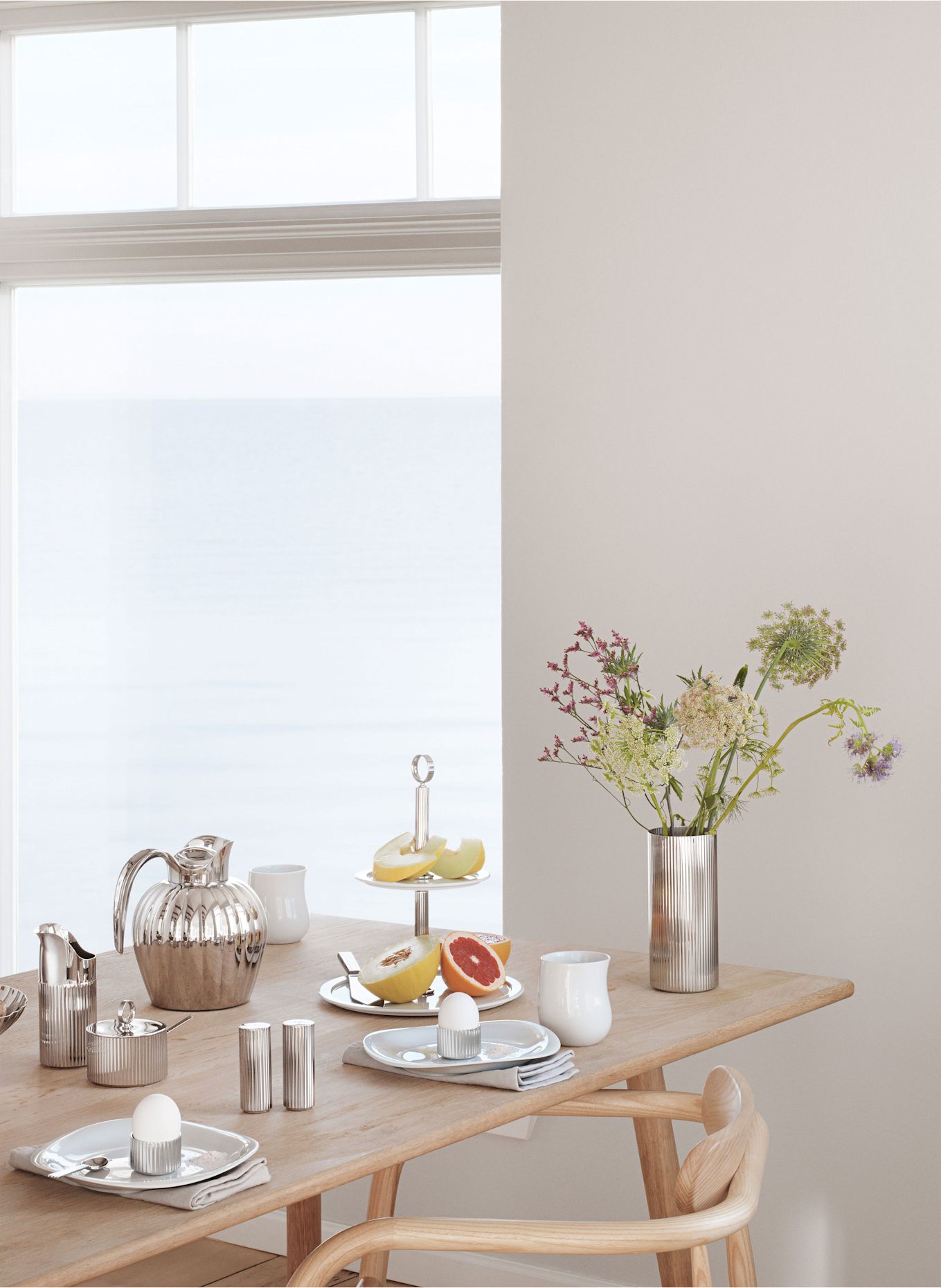 GEORG JENSEN 2er-Set Eierbecher BERNADOTTE: SILBER