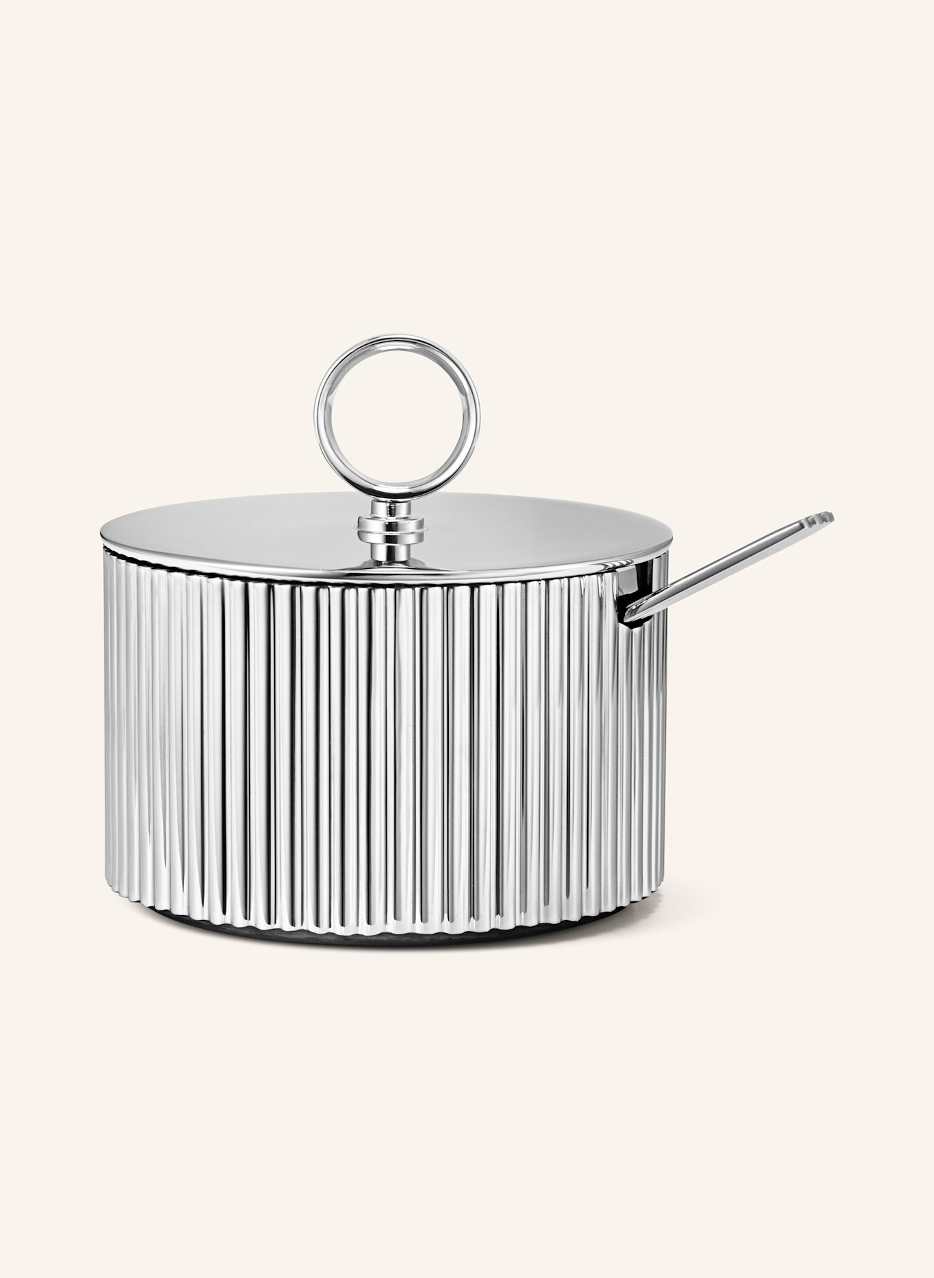 GEORG JENSEN Set BERNADOTTE: Zuckerdose und Löffel: SILBER