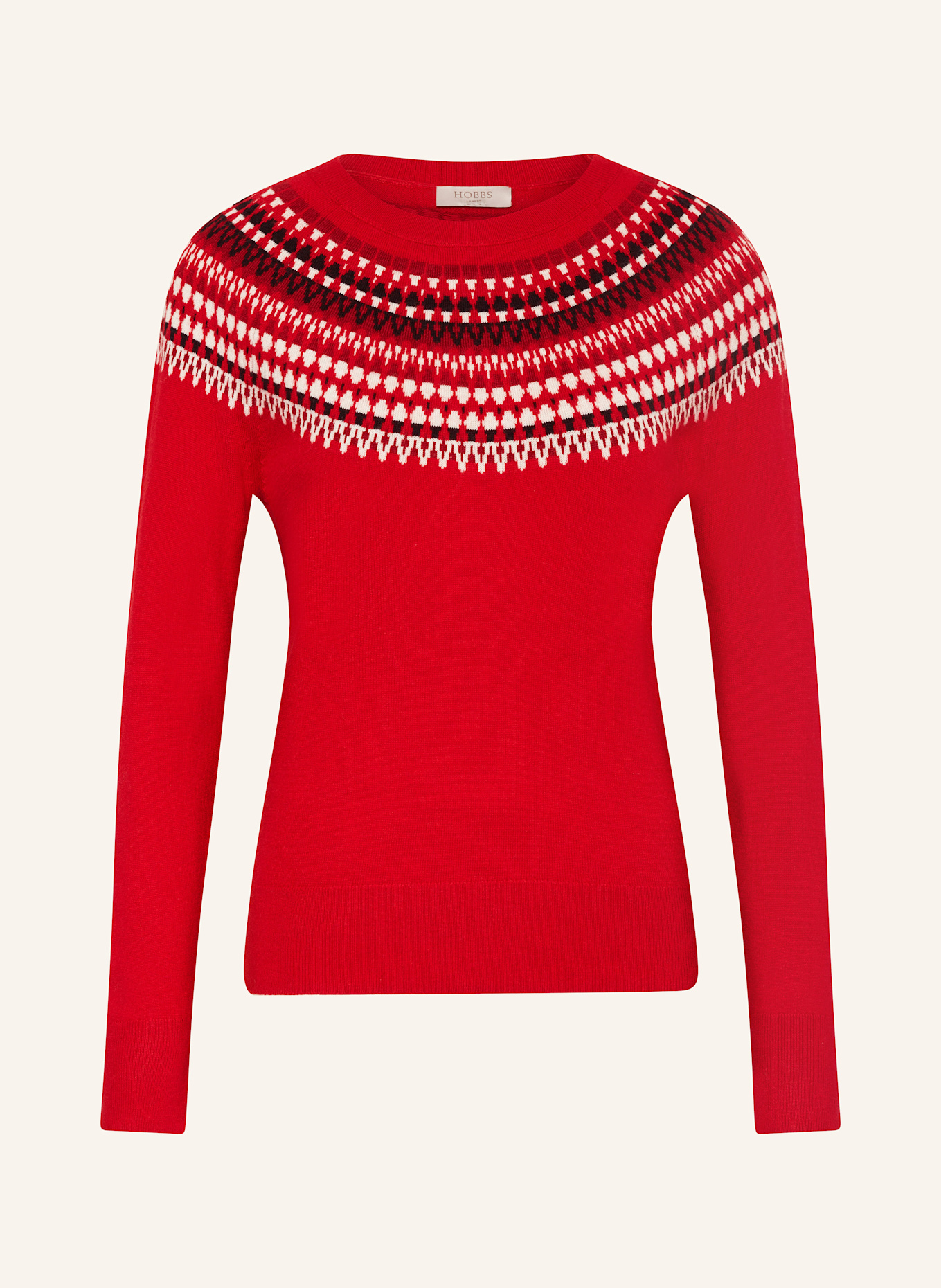 HOBBS Pullover GRETA: ROT/ DUNKELBLAU