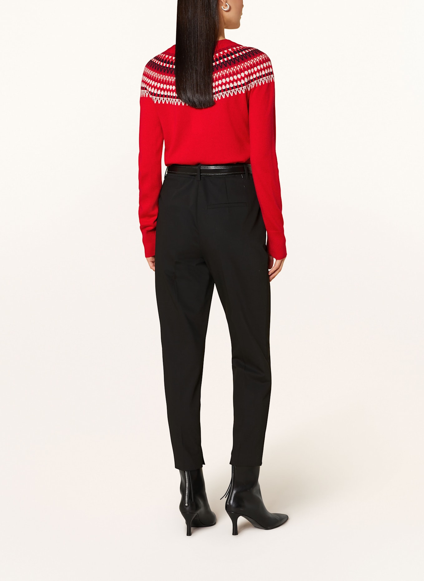 HOBBS Pullover GRETA: ROT/ DUNKELBLAU