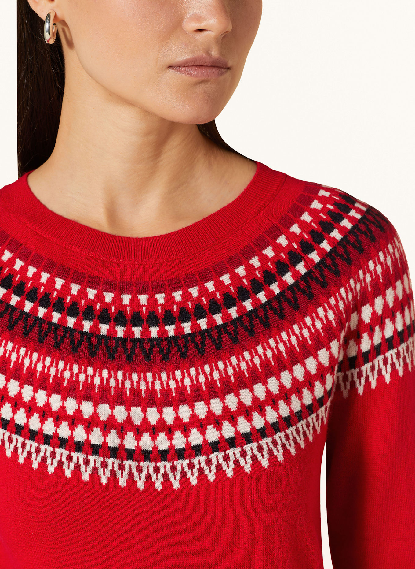 HOBBS Pullover GRETA: ROT/ DUNKELBLAU