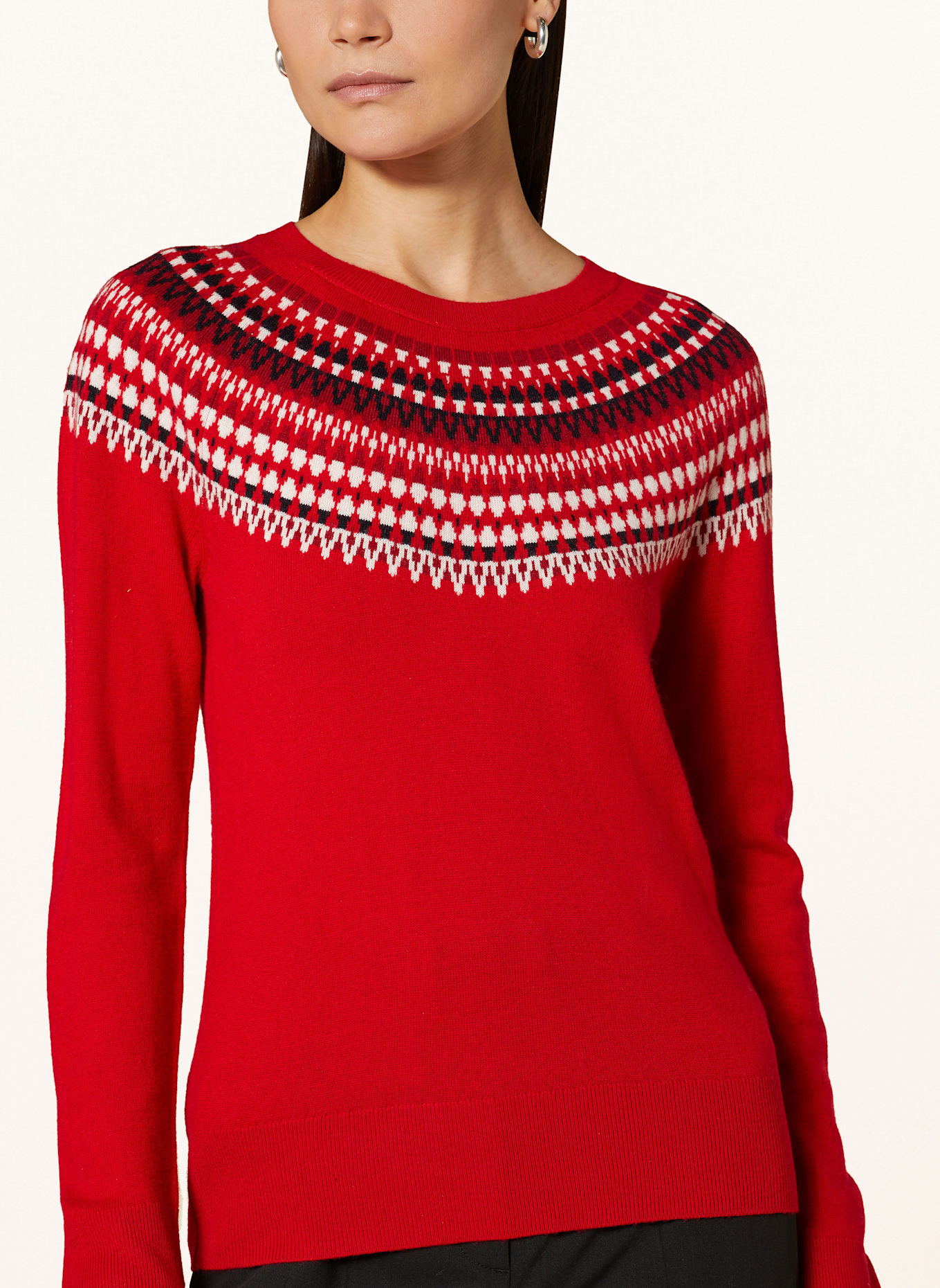 HOBBS Pullover GRETA: ROT/ DUNKELBLAU