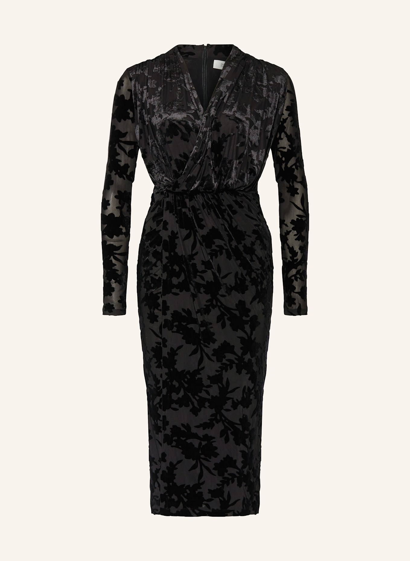 DIANE VON FURSTENBERG Velvet dress TAMRA in wrap look