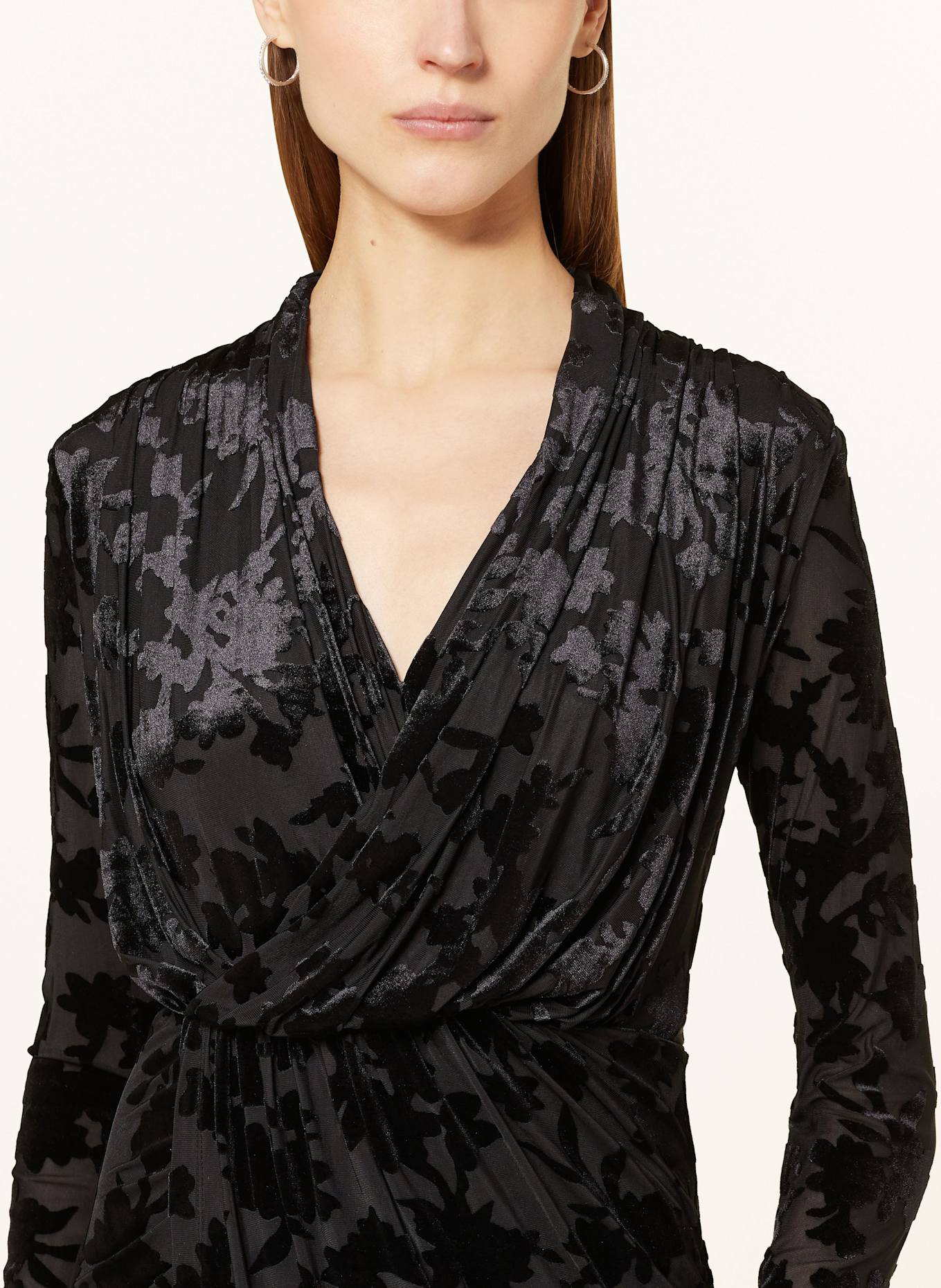 DIANE VON FURSTENBERG Velvet dress TAMRA in wrap look
