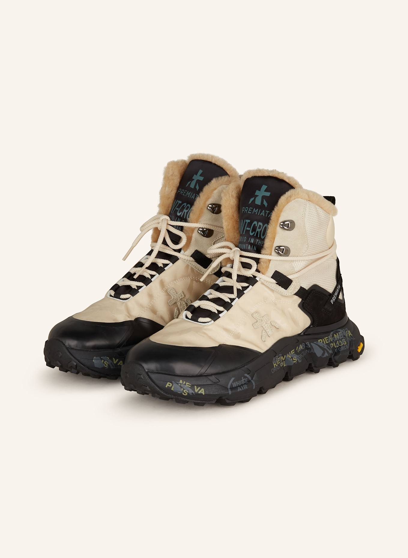 PREMIATA Hightop-Sneaker SAINTCROSSD in beige/ schwarz/ creme