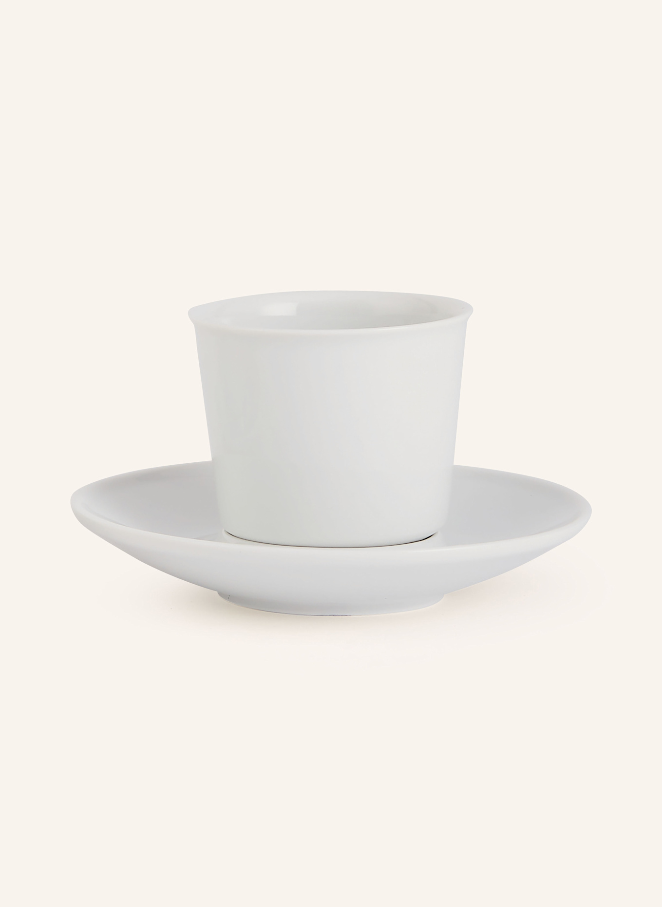 KPM Espressotasse FLUGZEUGTASSE mit Untertasse: WEISS