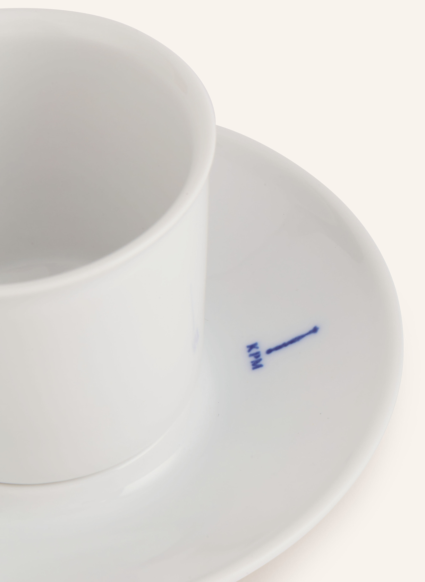KPM Espressotasse FLUGZEUGTASSE mit Untertasse: WEISS