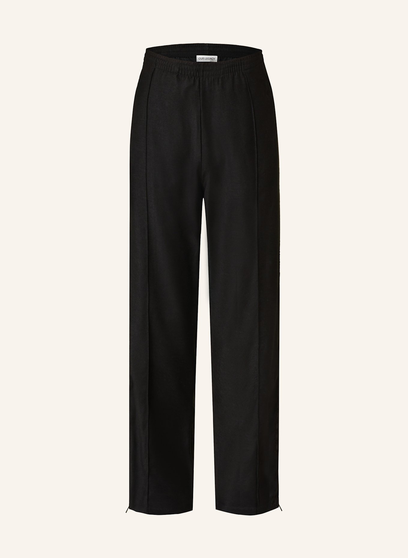 OUR LEGACY Tepláky s galonovými pruhy: ČERNÁ