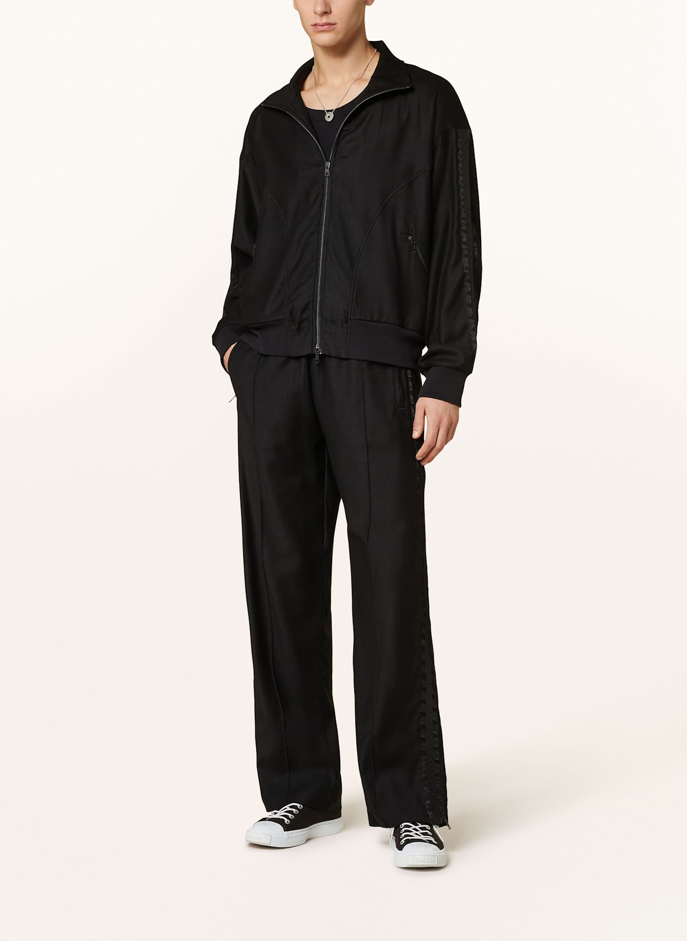 OUR LEGACY Track pants with tuxedo stripes