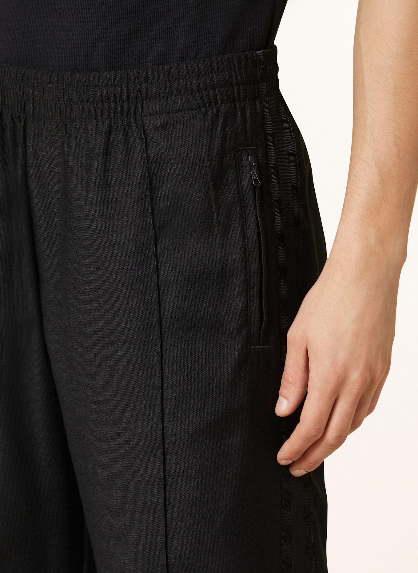 OUR LEGACY Tepláky s galonovými pruhy: ČERNÁ