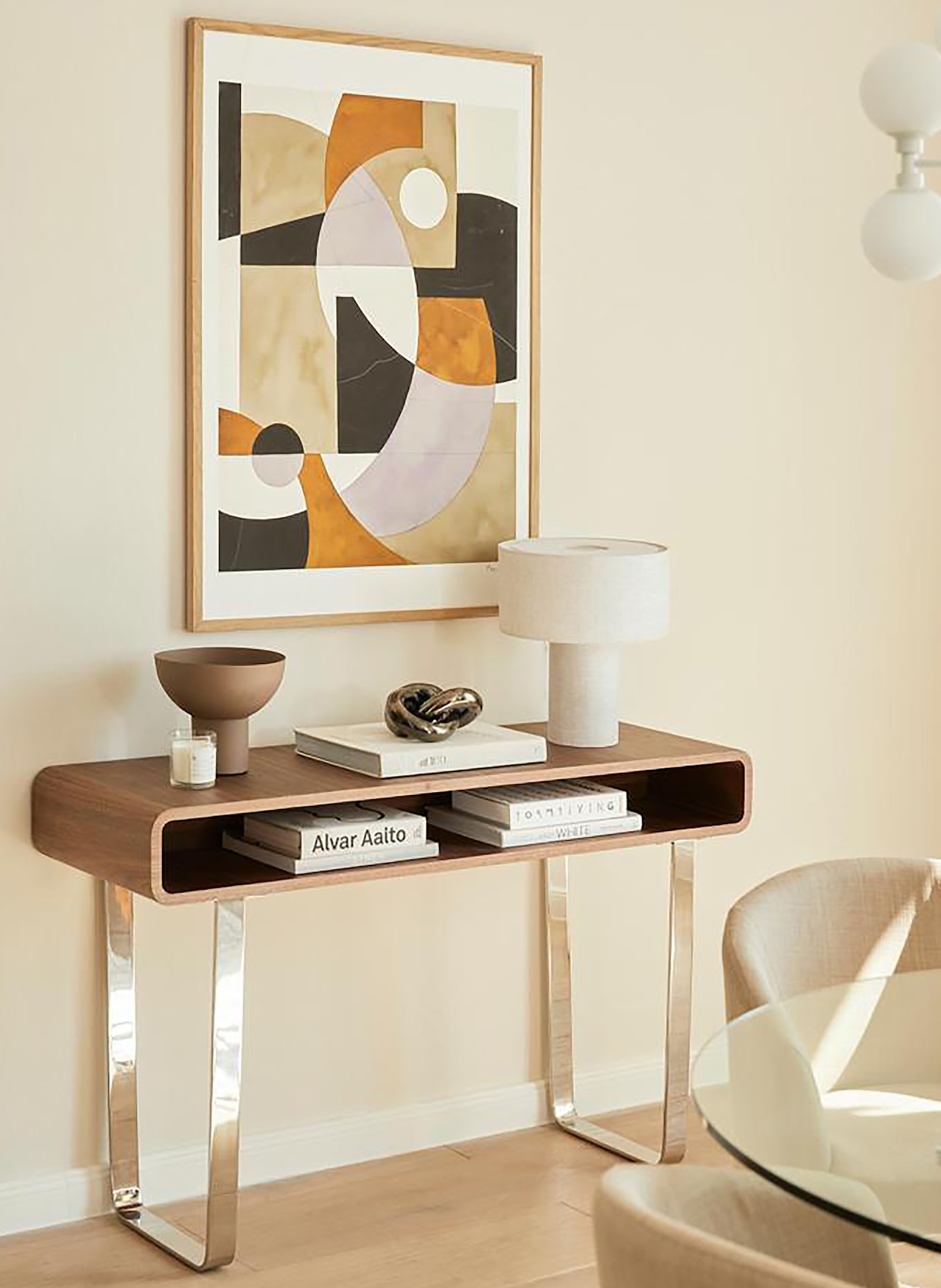 Westwing Collection Tischleuchte RON: CREME