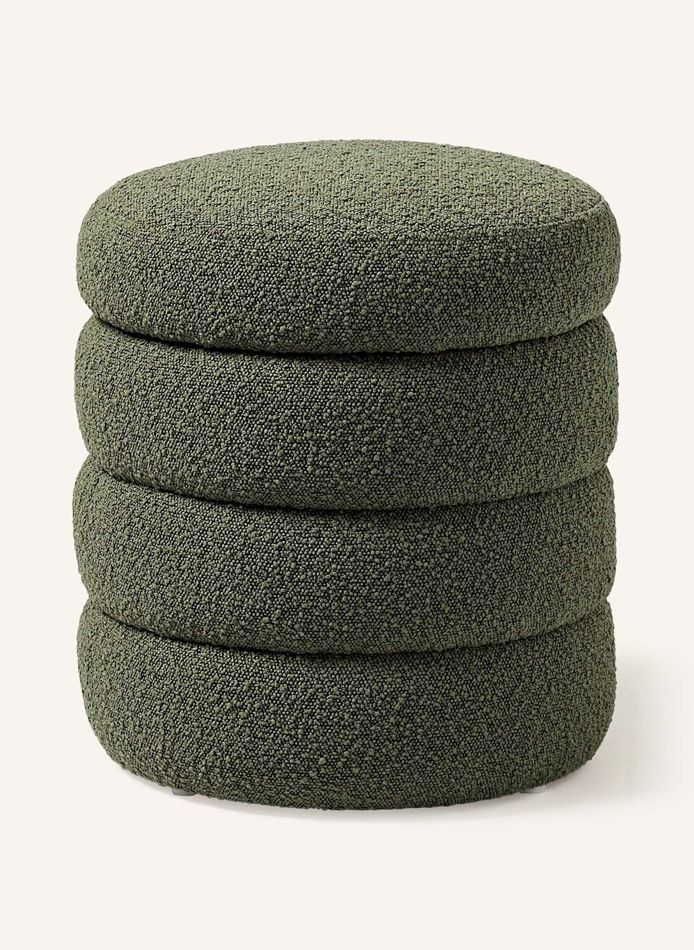 Westwing Collection Pouf ALTO mit Stauraum: KHAKI