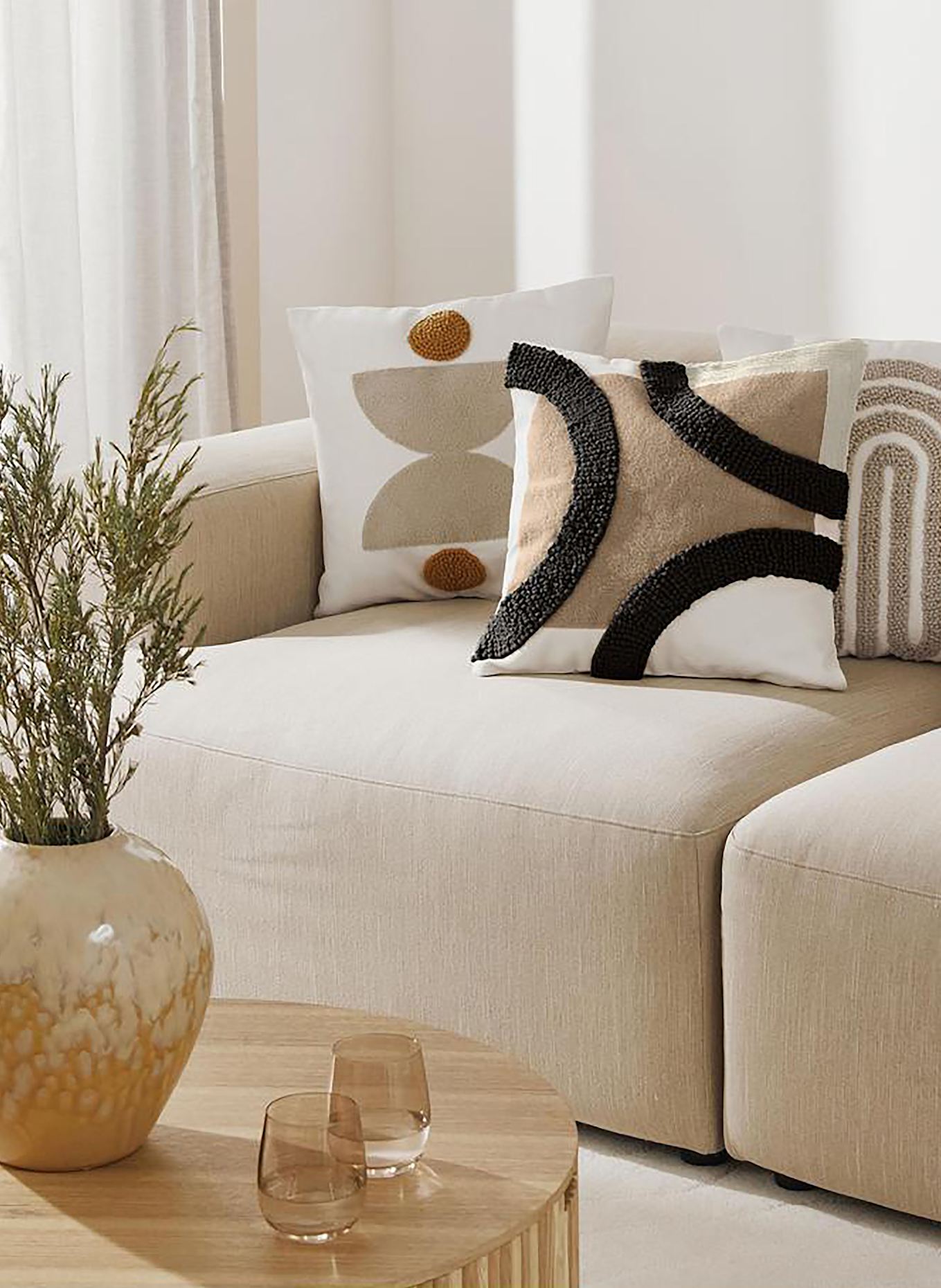 Westwing Collection Dekokissenhülle REZA: SCHWARZ / WEISS